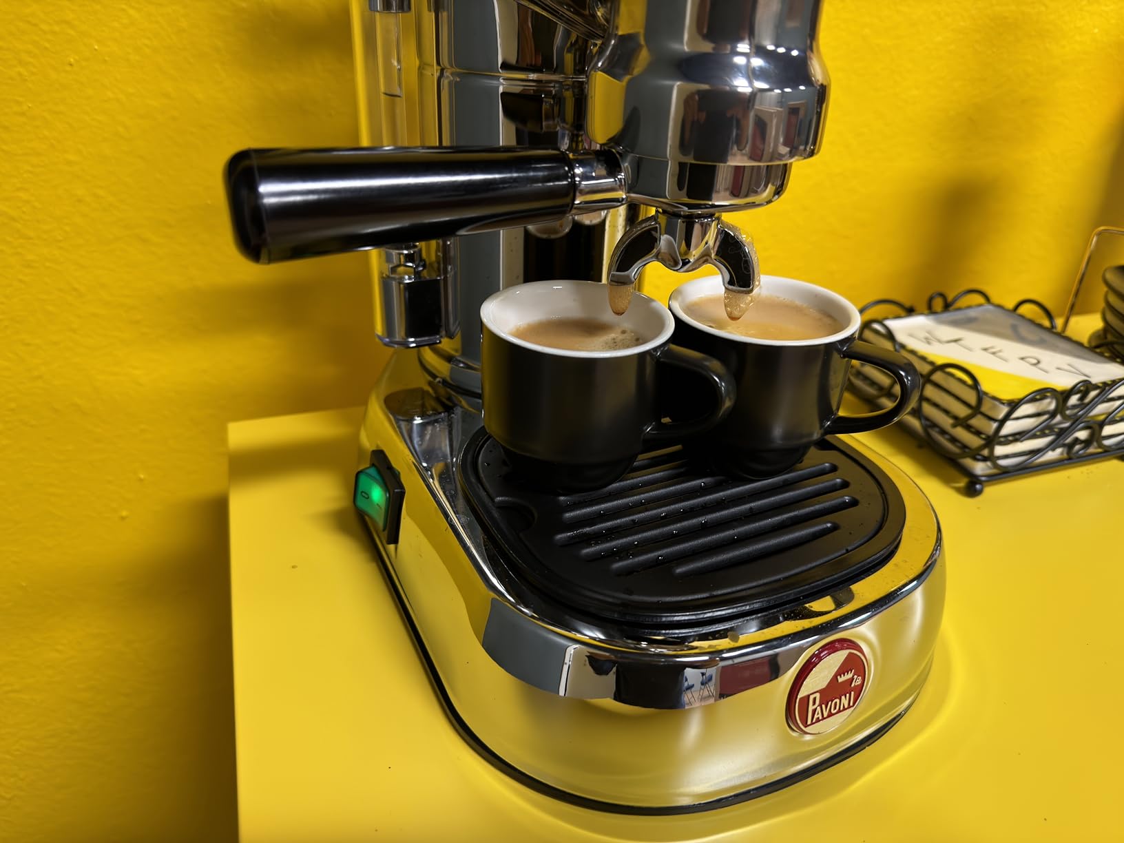 La Pavoni PC-16 Professional Espresso Machine - 16-Cup Capacity Lever Espresso Maker - Chrome Finish - Solid Brass 38oz Boiler - Dual Frothing Systems & Mounted Pressure Gauge - Made in Italy customer photo 1