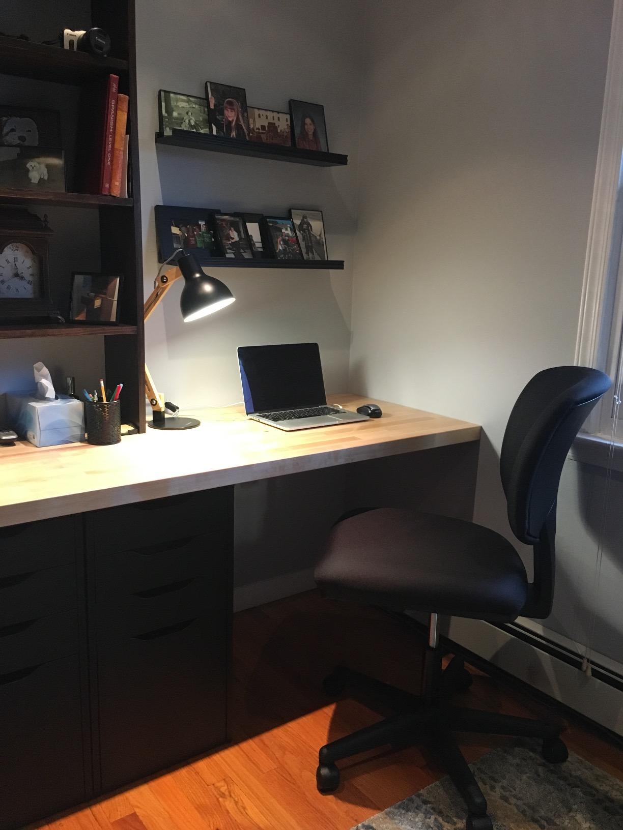 HON Volt Ergonomic Office Chair, Armless, Office Desk Computer Chair, Black | Fabric desk chair with armless design, rolling mobility, office decor, workstation seating for productivity and study customer photo 2