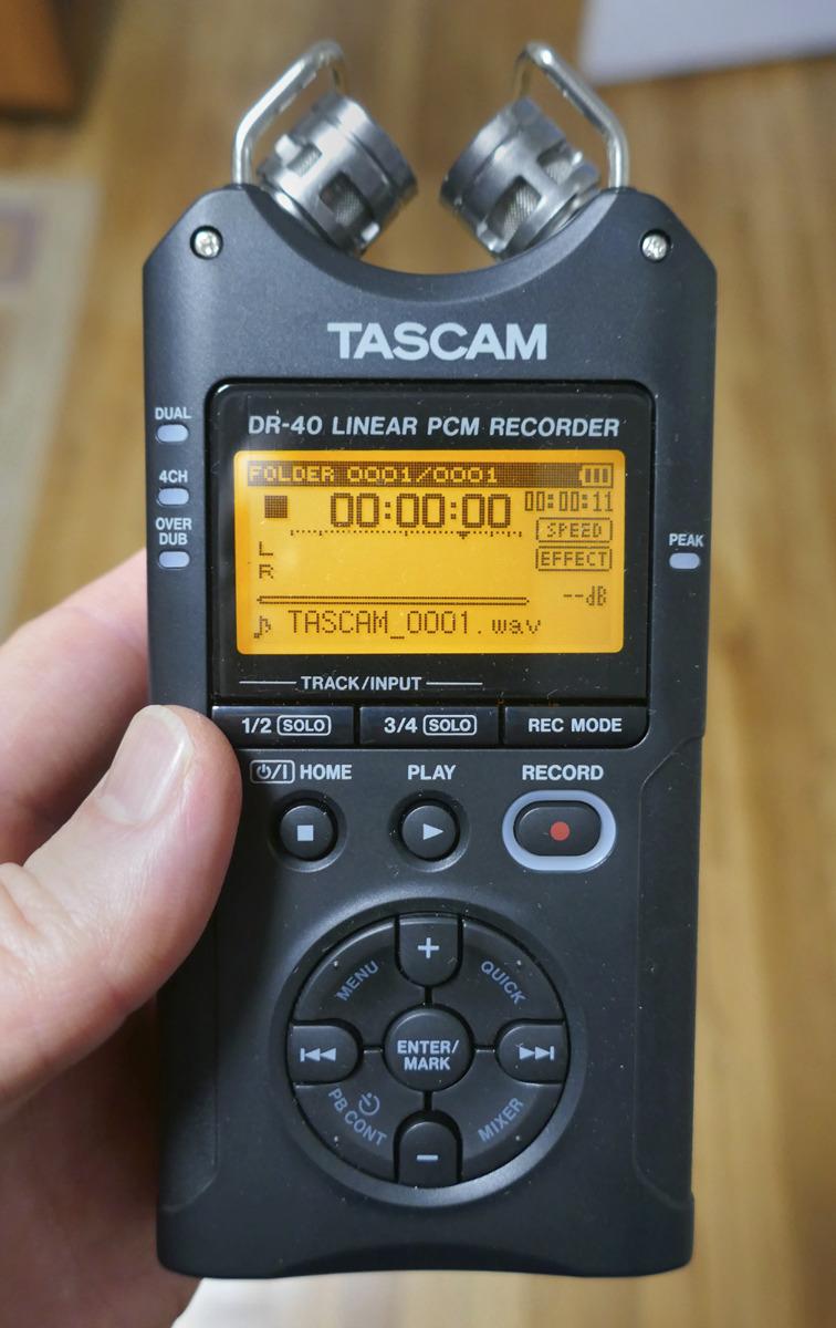 TASCAM DR-40 4-Track Portable Digital Audio Recorder with 2 XLR/TRS Inputs, Adjustable Stereo Mics, USB Audio Interface customer photo 2