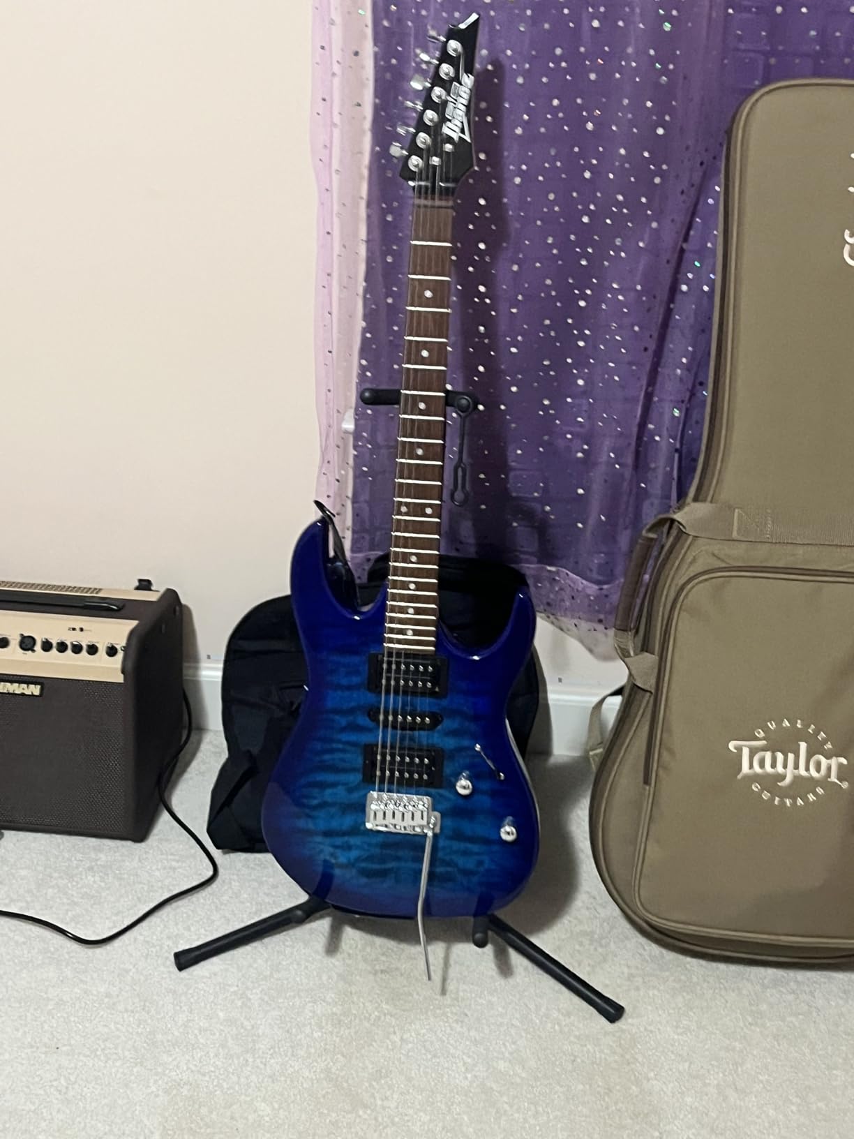 Ibanez GIO Series GRX70QA Electric Guitar - Transparent Red Burst | Quilted Maple Top, Thin Wizard Neck, Infinity Pickups, T106 Tremolo customer photo 1