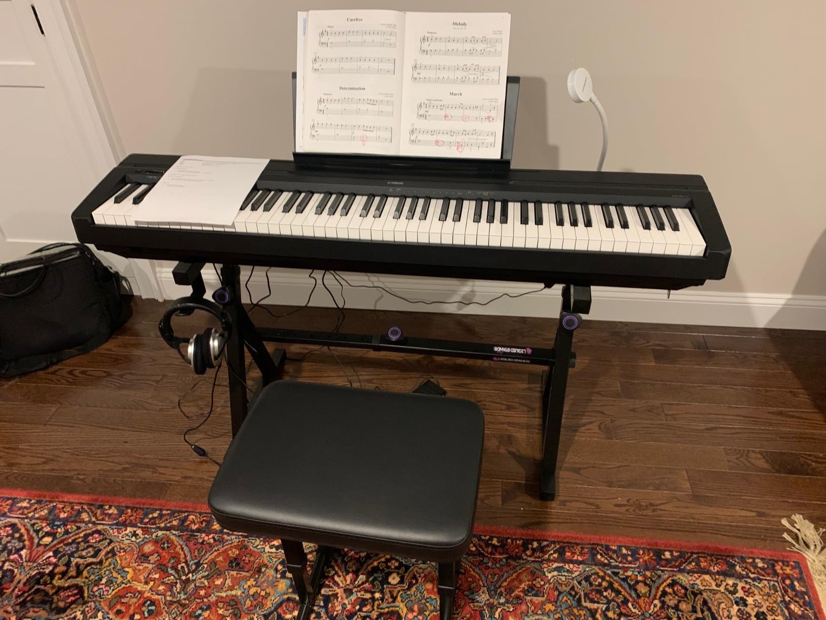 Yamaha 88-Key Weighted Portable Digital Piano Keyboard with Music Rest, Sustain Foot Switch, Built-in Speakers, USB Connectivity, Black (P45B) | Ghs 88-Key Weighted Action, Awm Stereo, 64-Note Polyphony, Built-in 6W Plus 6W Speakers, Sustain Footswitch, USB to Host customer photo 2