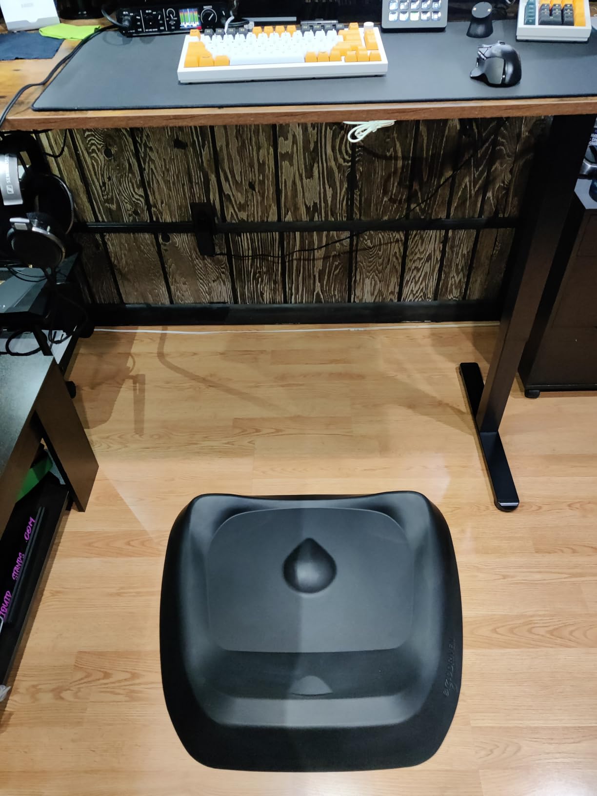 The Standing Desk Mat - Topo by Ergodriven | Premium Not-Flat Anti-Fatigue Standing Desk Mat with Calculated Terrain | Ultra-Thick Deluxe Comfort Foam, Durable, PVC-Free | Accessories | Obsidian Black customer photo 2