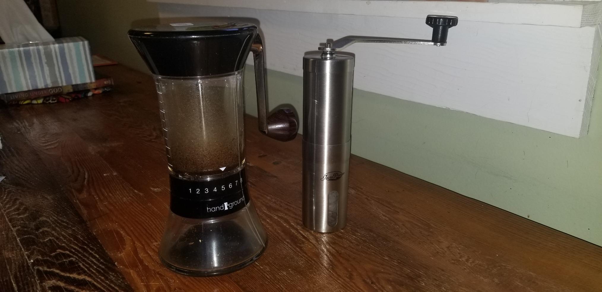Manual Stainless Steel Coffee Grinder - 18 Adjustable Settings, Portable Conical Burr Grinder for Camping, Travel, Espresso - With Hand Crank customer photo 2