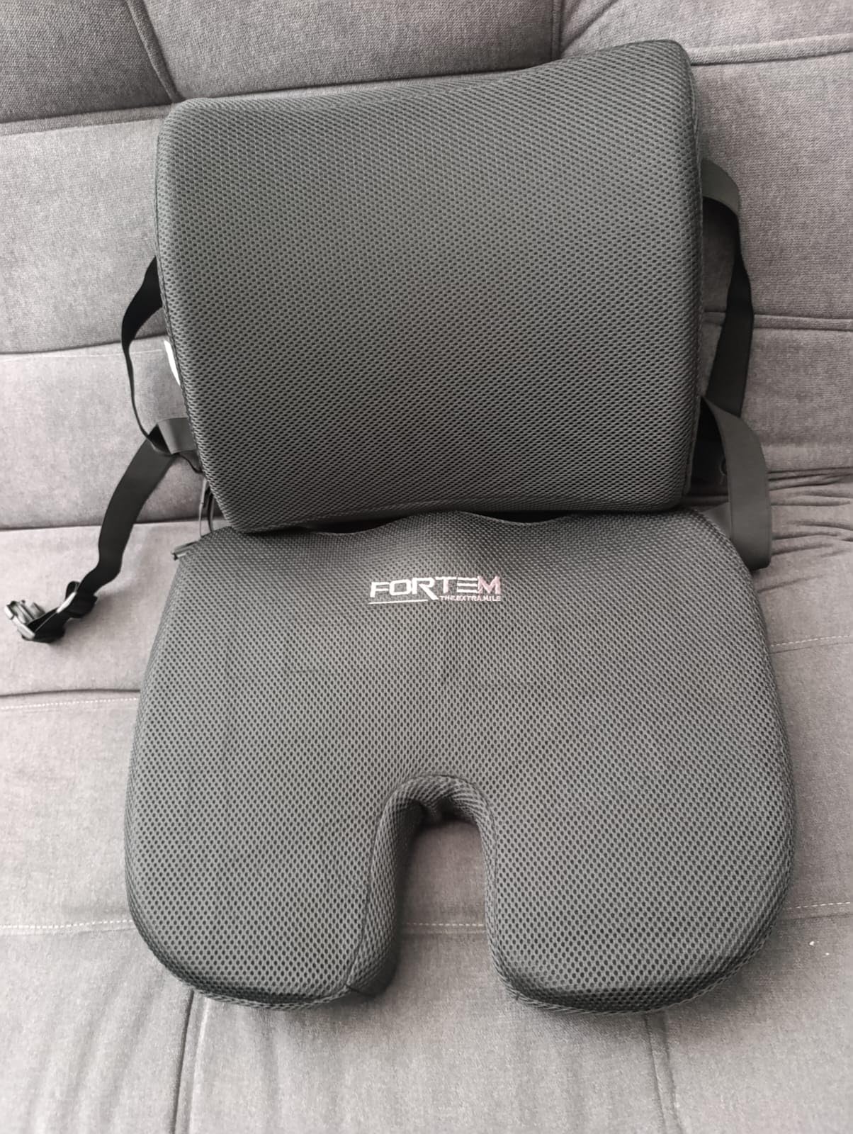 FORTEM Seat Cushion, Office Chair Cushion, Lumbar Support Pillow for Office Chair, Memory Foam Car Seat Cushions, Sciatica Coccyx Tailbone Pain Relief, Cushions for Back Support, Washable, Non Slip customer photo 2