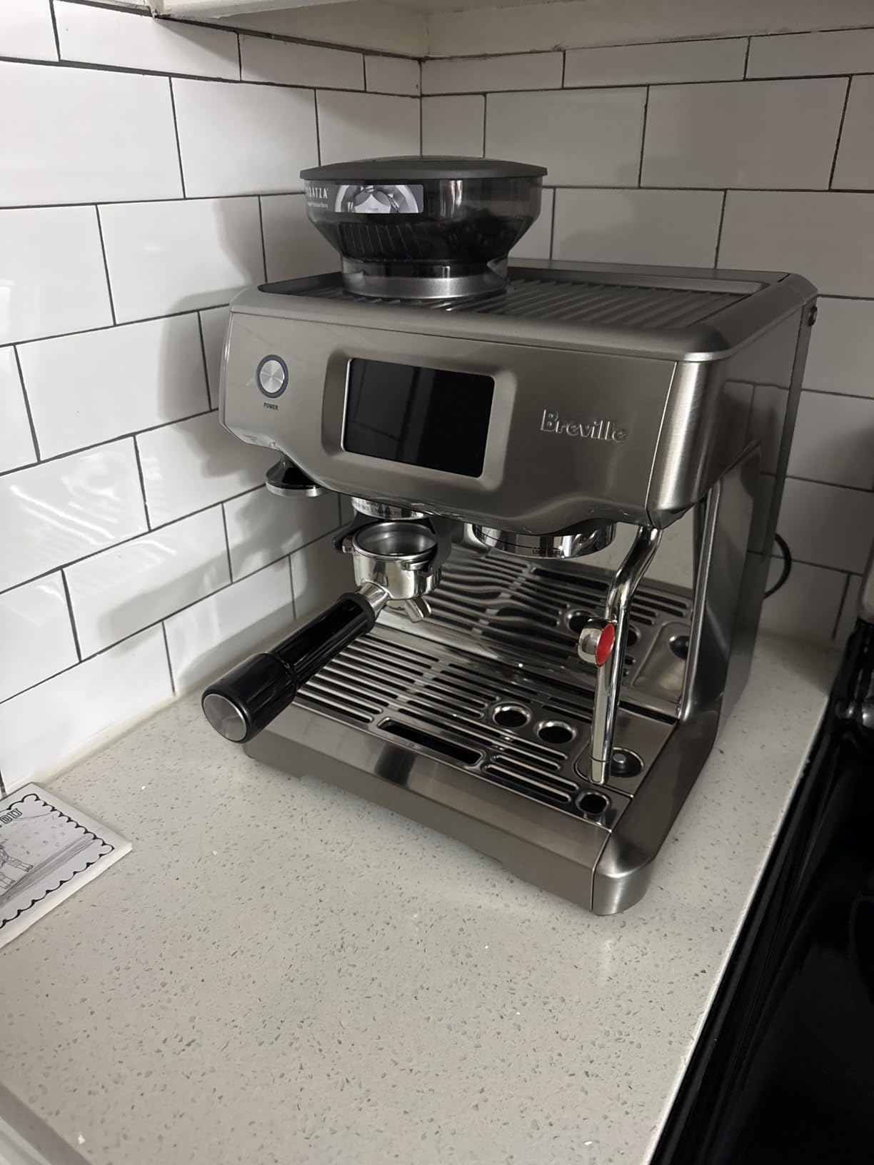 Breville BES880BSS Barista Touch Espresso Machine, Brushed Stainless Steel | Pull barista-quality espresso shots, lattes and cappuccinos at home with semi-automatic coffee maker with built-in grinder customer photo 1