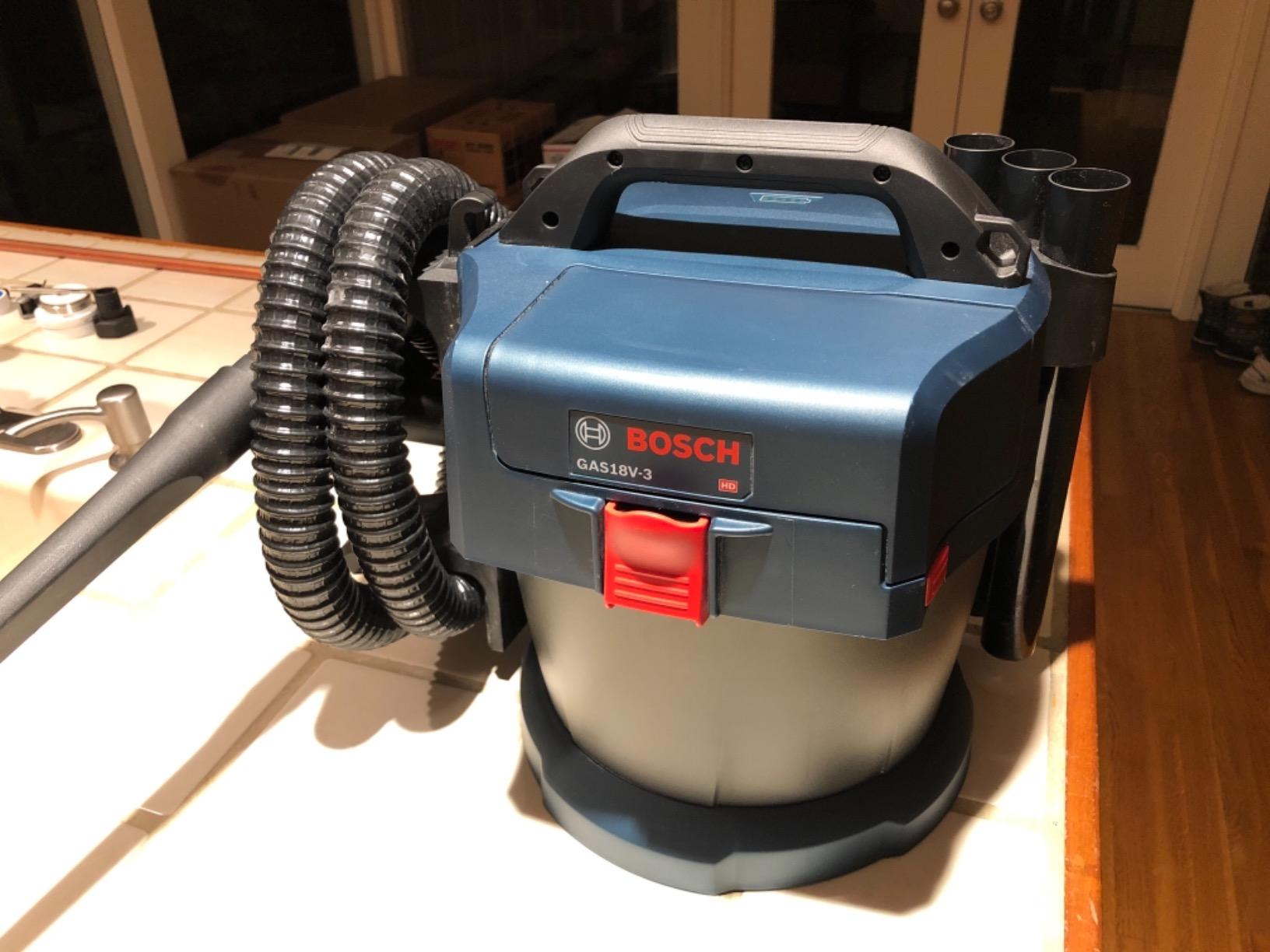 BOSCH GAS18V-3N 18V Cordless Wet Dry Vacuum, 2.6 Gallon Portable Shop Vac & Dust Extractor with HEPA Filter (Bare Tool) customer photo 2