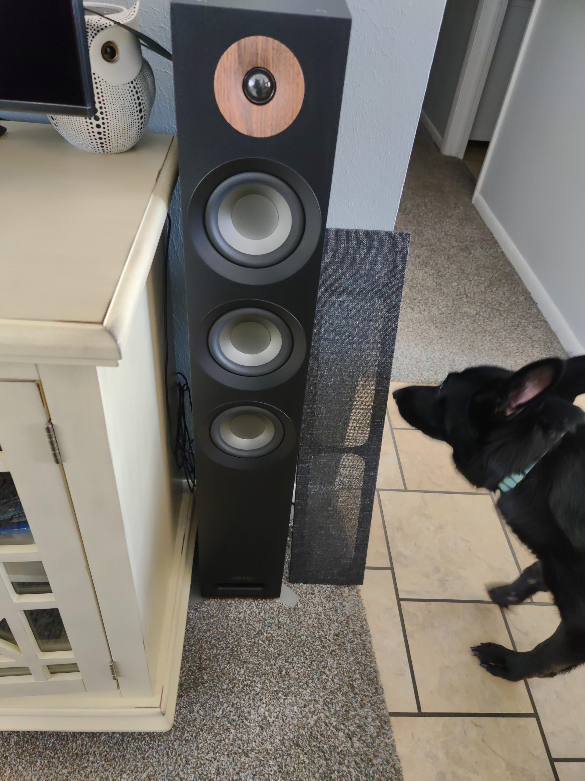 Jamo Studio Series S809 Floorstanding Speaker Pair (Black) | 3.5-way floorstanding speakers with Dolby Atmos integration and front-firing ports for audio, home theater and movies customer photo 1