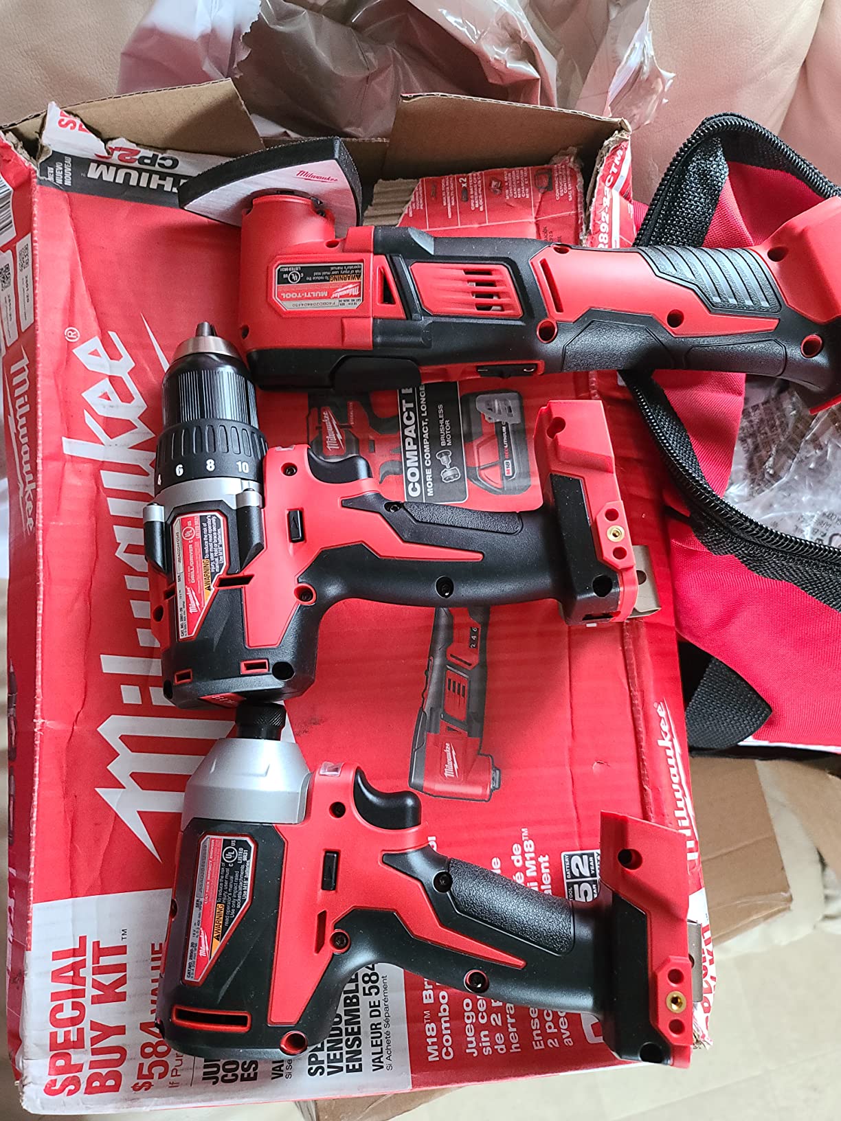 Milwaukee 2892-22CT M18 Compact Brushless 2-Tool Combo Kit, Drill Driver/Impact Driver customer photo 2