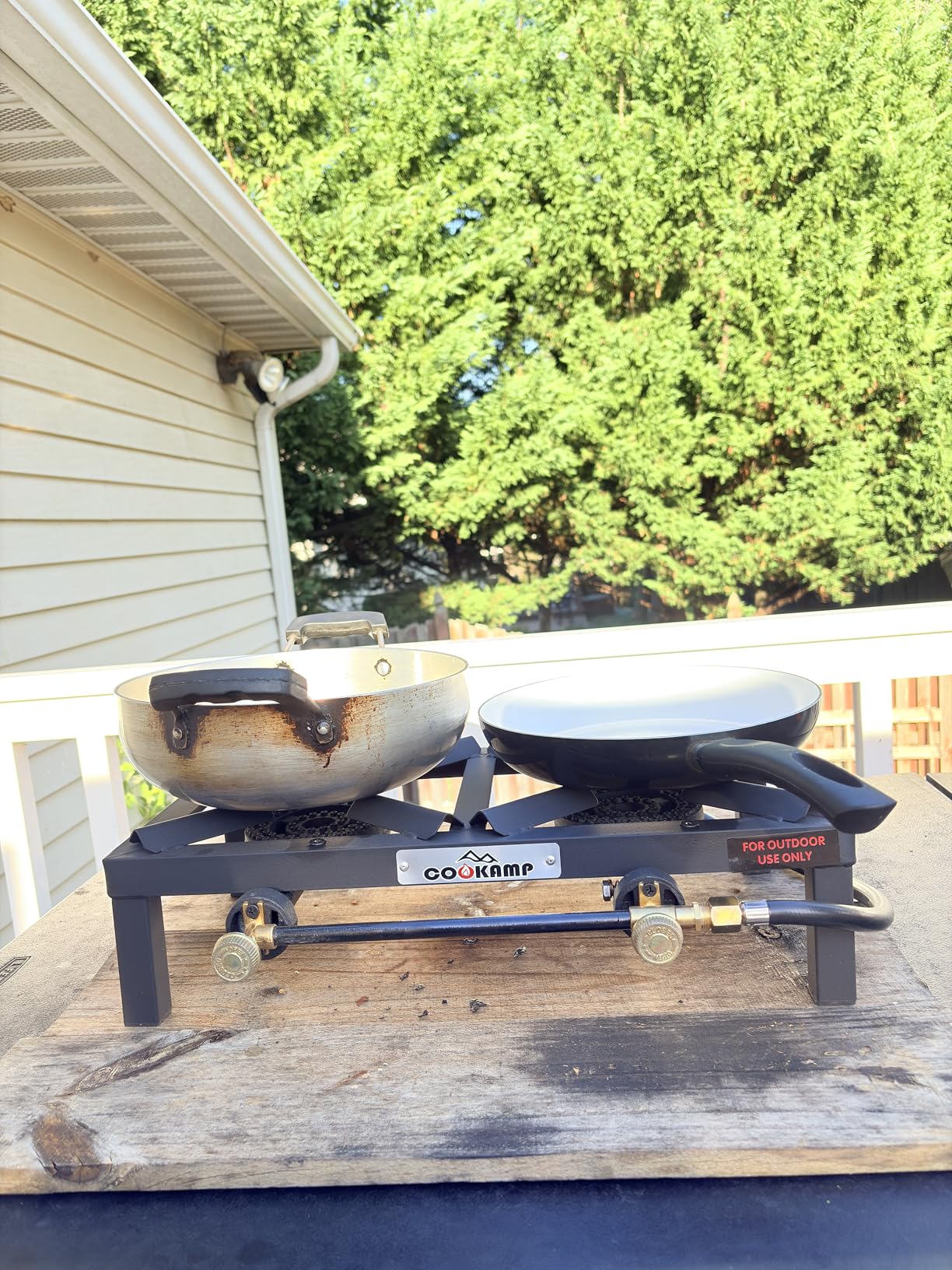 COOKAMP Propane Double Burner Angle Iron Camp Stove with CSA Listed Regulator and 4ft Hose (SA2200) customer photo 1