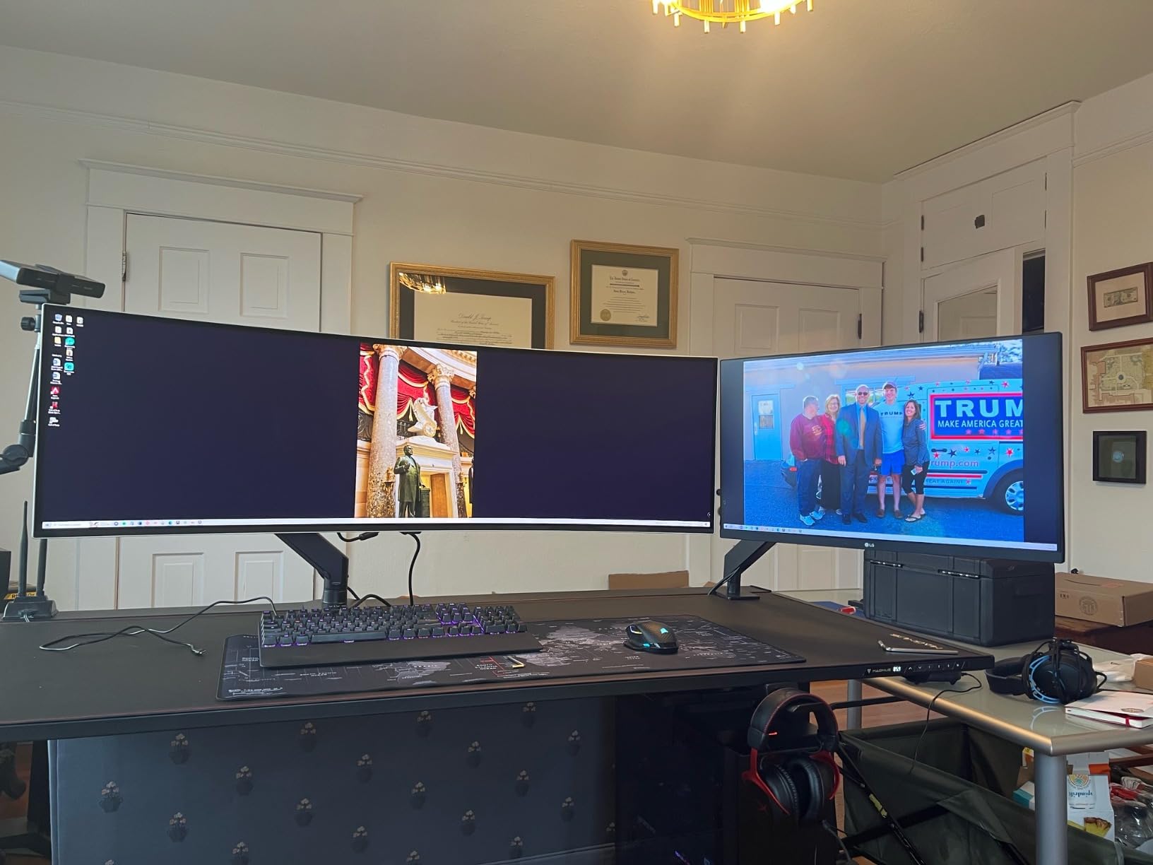 VIVO Premium Aluminum Monitor Arm for Ultrawide Screens up to 49 inches and 33 lbs, Heavy Duty Single Desk Mount, Pneumatic Height, Max VESA 100x100, Black, STAND-V101G1 customer photo 2