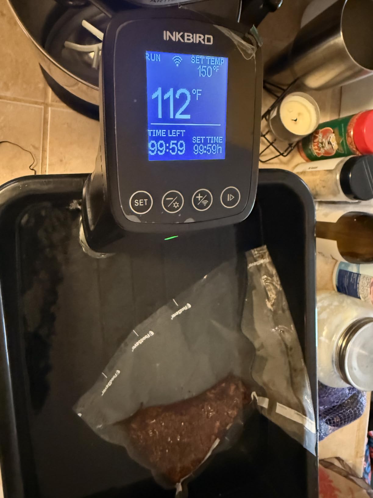 INKBIRD WIFI Sous Vide Cooker ISV-100W, 1000 Watts Sous Vide Machine Immersion Circulator with 14 Free Preset Recipes on APP & Calibration Function, Thermal Immersion, Fast-Heating with Timer customer photo 2