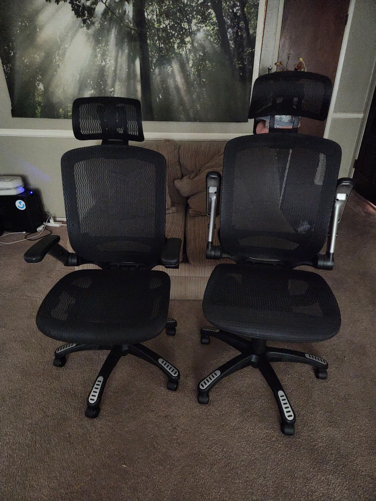 GABRYLLY Ergonomic Office Chair, High Back Home Desk Chair with Headrest, Flip-Up Arms, 90-120 Tilt Lock and Wide Cushion, Big and Tall Mesh Chairs for Man Woman, Black Task Chair customer photo 2