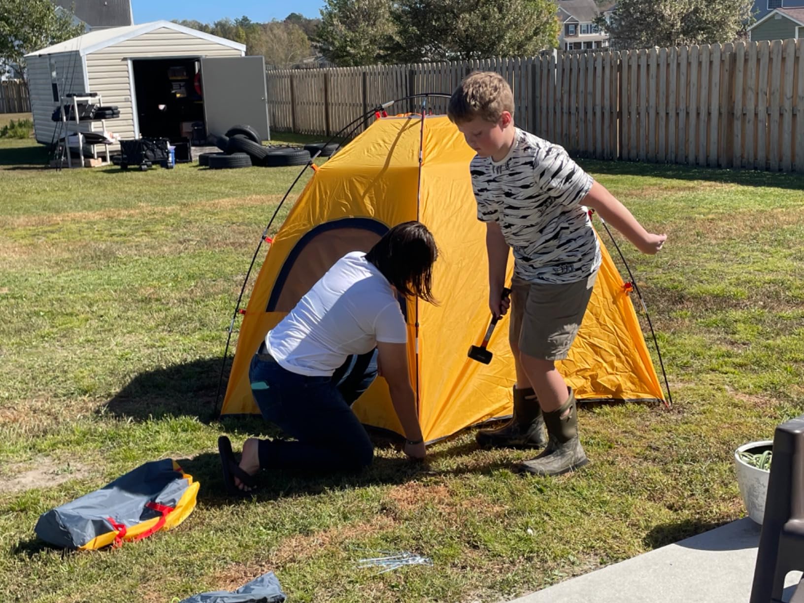 KAZOO Outdoor Camping Tent 2/4 Person, Waterproof Camping Tents, Easy Setup Two/Four Man Tent, Sun Shade customer photo 2