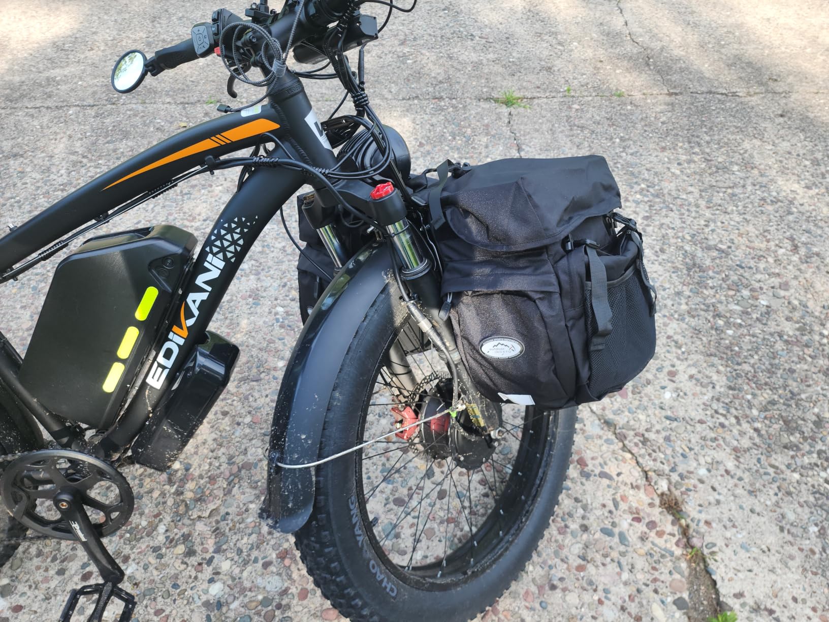 50L Bike Panniers, Waterproof Bicycle Rear Rack Bag with Rain Cover, Green | Reflective Trim for Night Safety, Fits Rear Racks Under 6.3 Inches, Ideal for Commuting & Touring customer photo 1