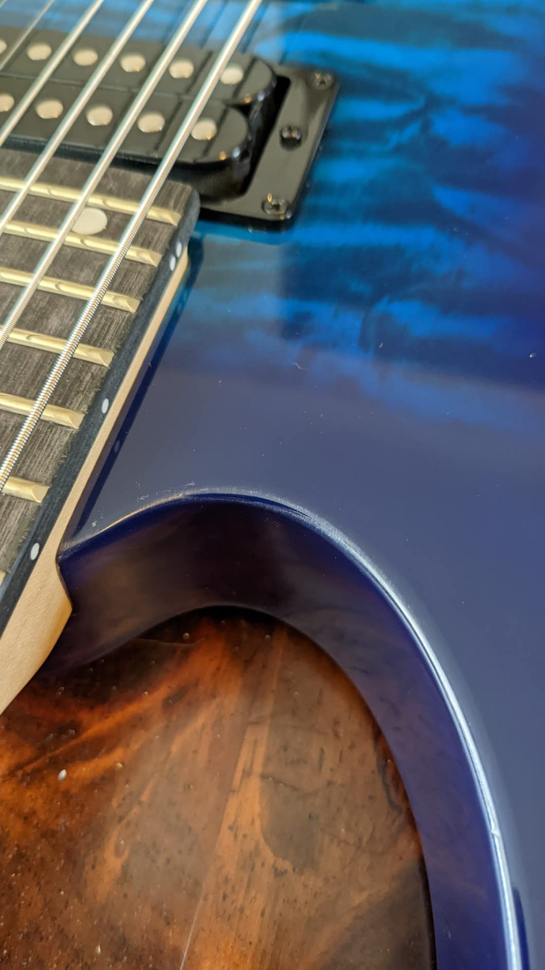 Ibanez Gio GRG7221QA 7-String - Transparent Blue Burst customer photo 2