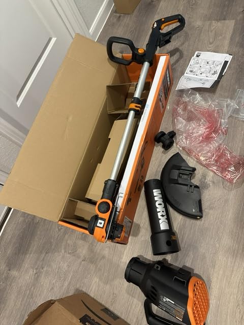 WORX 20V 12 inch Cordless String Trimmer & 360CFM Leaf Blower Kit, WG928 | Electric Weed Wacker with Command Feed, Blower with Speed Control, 2 x 2.0Ah Batteries & Charger Included, PowerShare customer photo 2