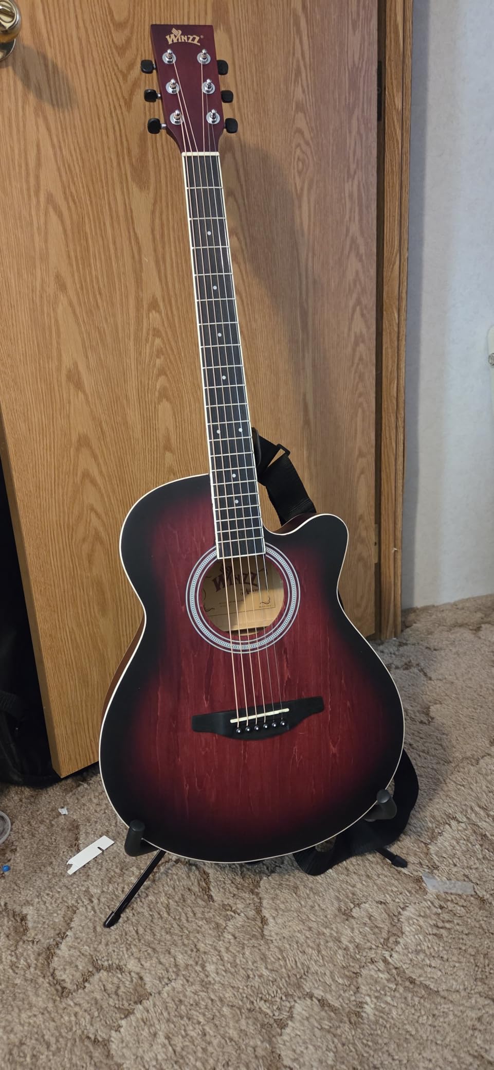 Winzz 40 Inches Acoustic Steel-string Guitar Beginner, Elegant Unique Color Design (Blue-green) customer photo 1