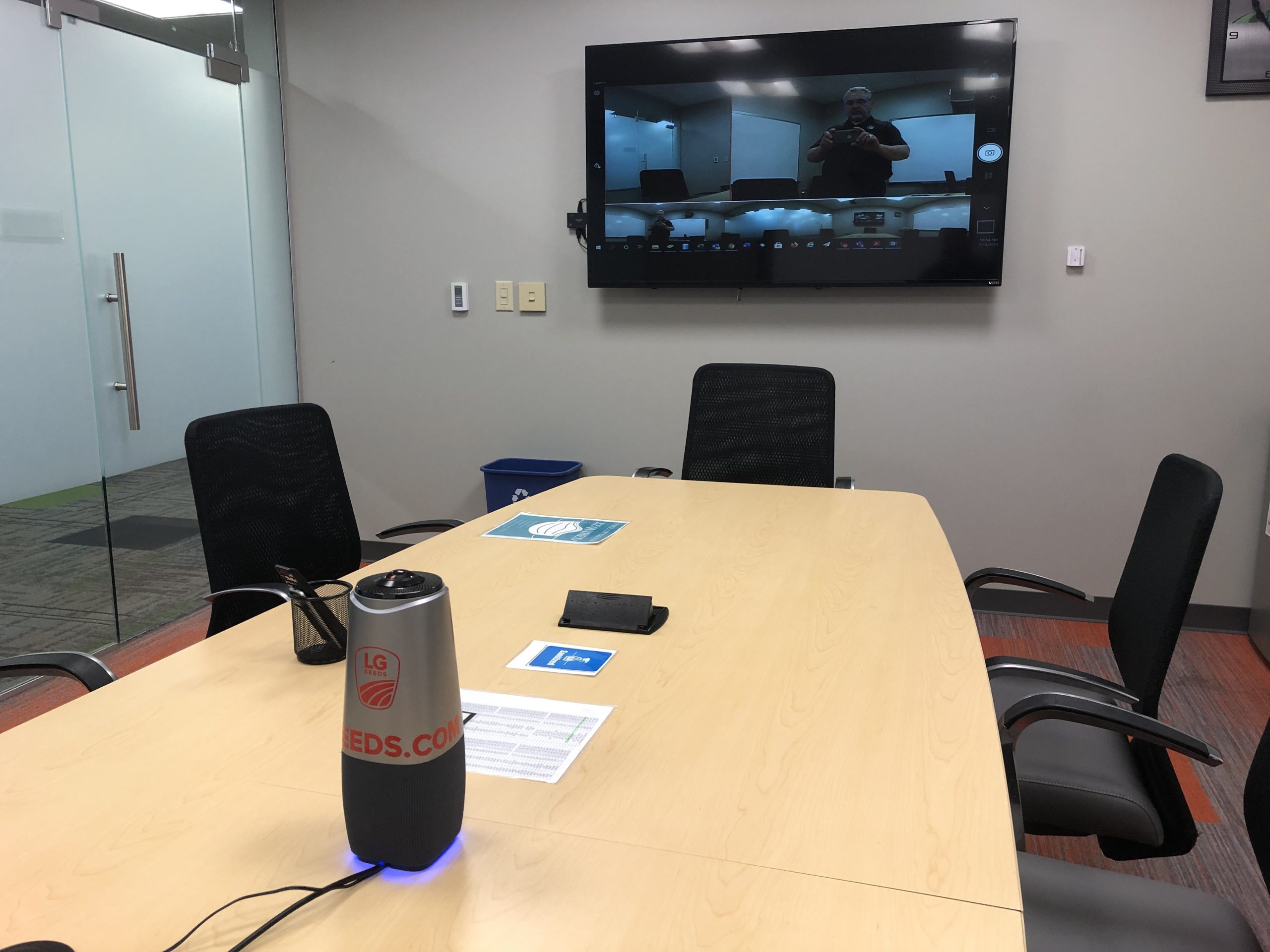 COOLPO Camera 360, 4K Smart Video Conference Room Camera and Microphone, AI Driven Speaker Tracking, Noise Cancellation, Works with Zoom, Google Meet, Meeting, Plug Play Setup, AI Huddle Pana customer photo 2