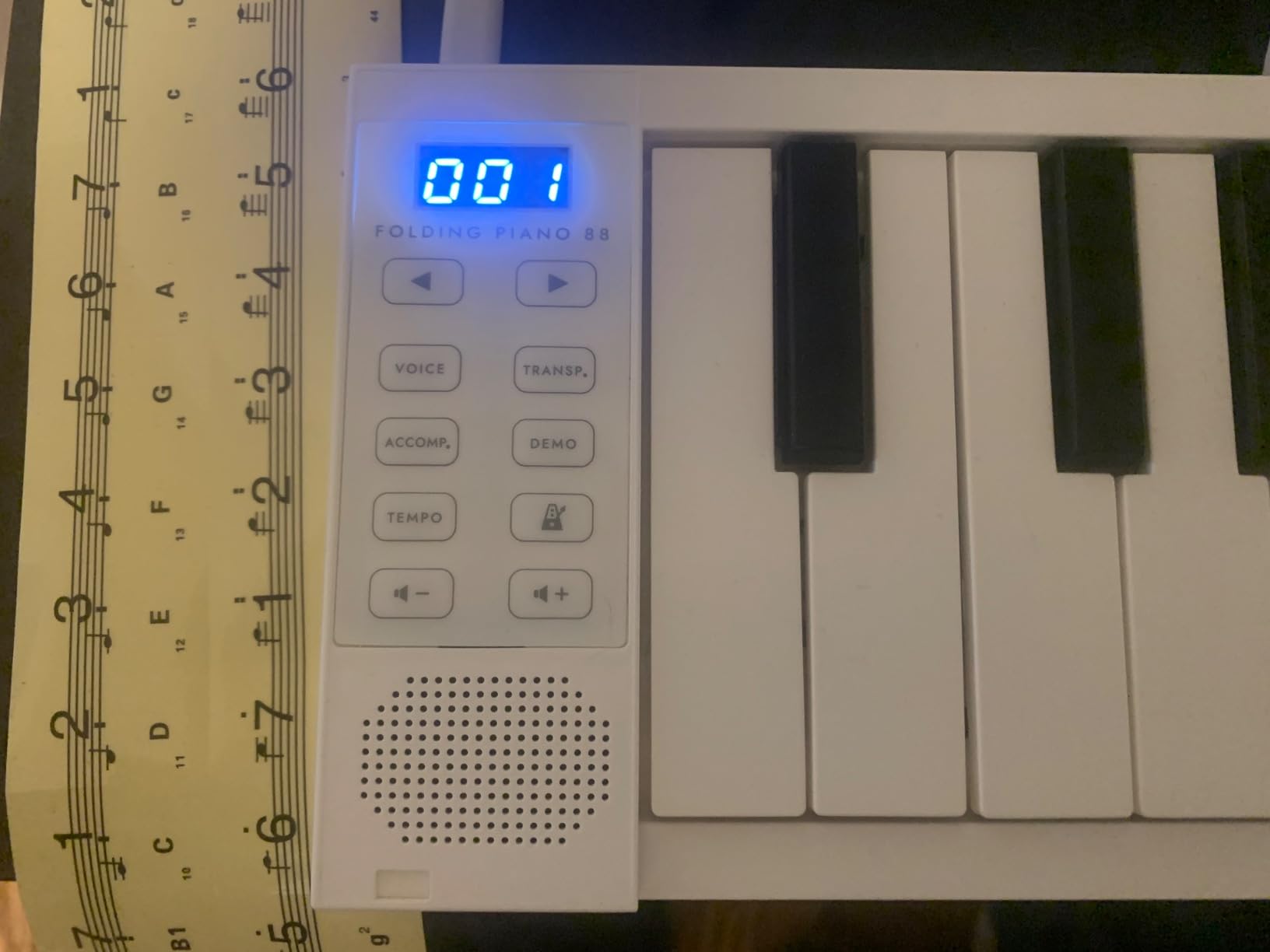 Blackstar Carry-on White 88 Keys USB MIDI Controller for Portable Folding Digital Piano with Rechargeable Battery customer photo 2