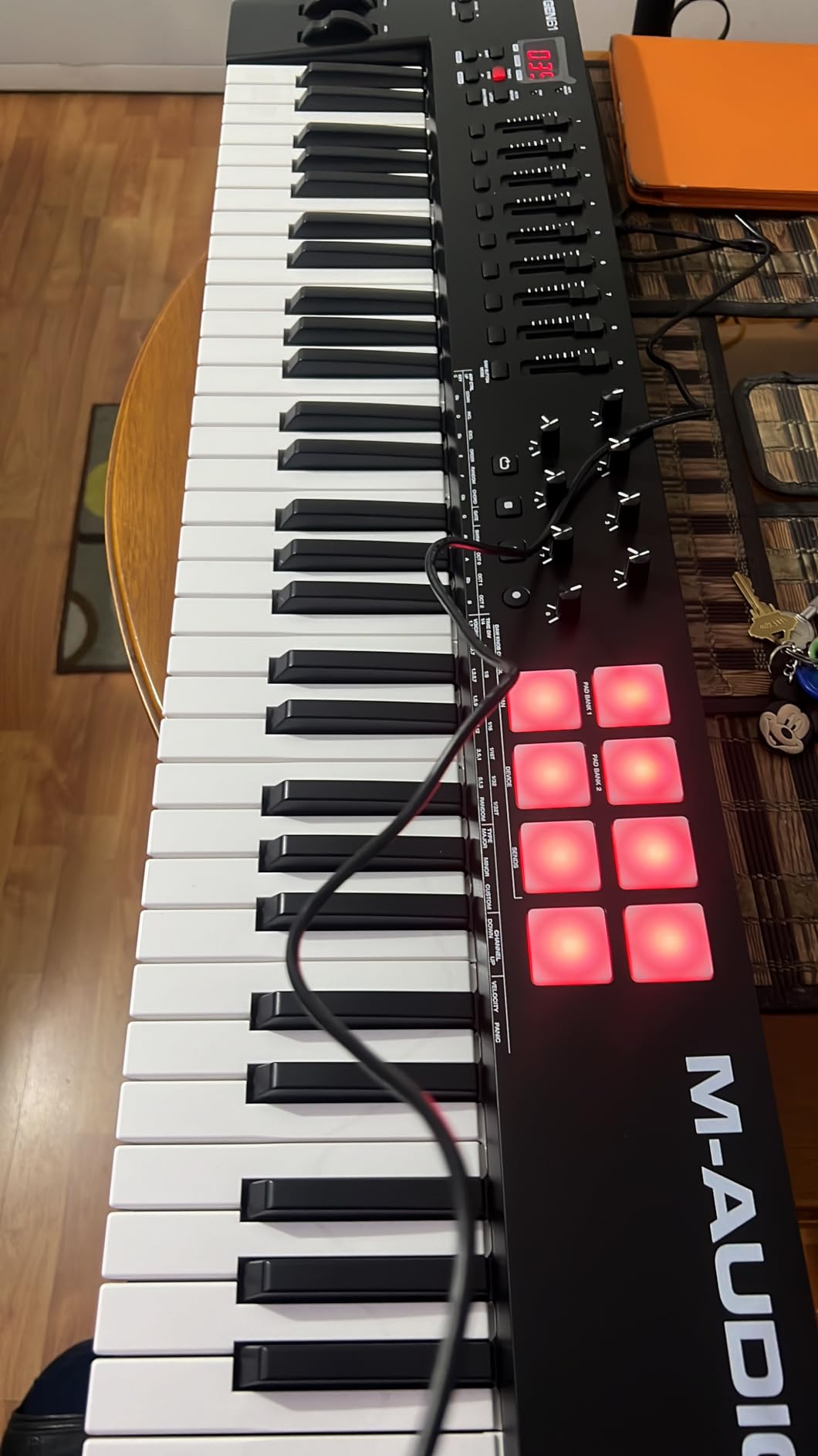 M-Audio Oxygen 61 MKV 61-Key USB MIDI Keyboard Controller with Velocity-Sensitive Keys, 8 Beat Pads, 8 Knobs, 9 Faders and Bundled DAW Recording Software customer photo 2