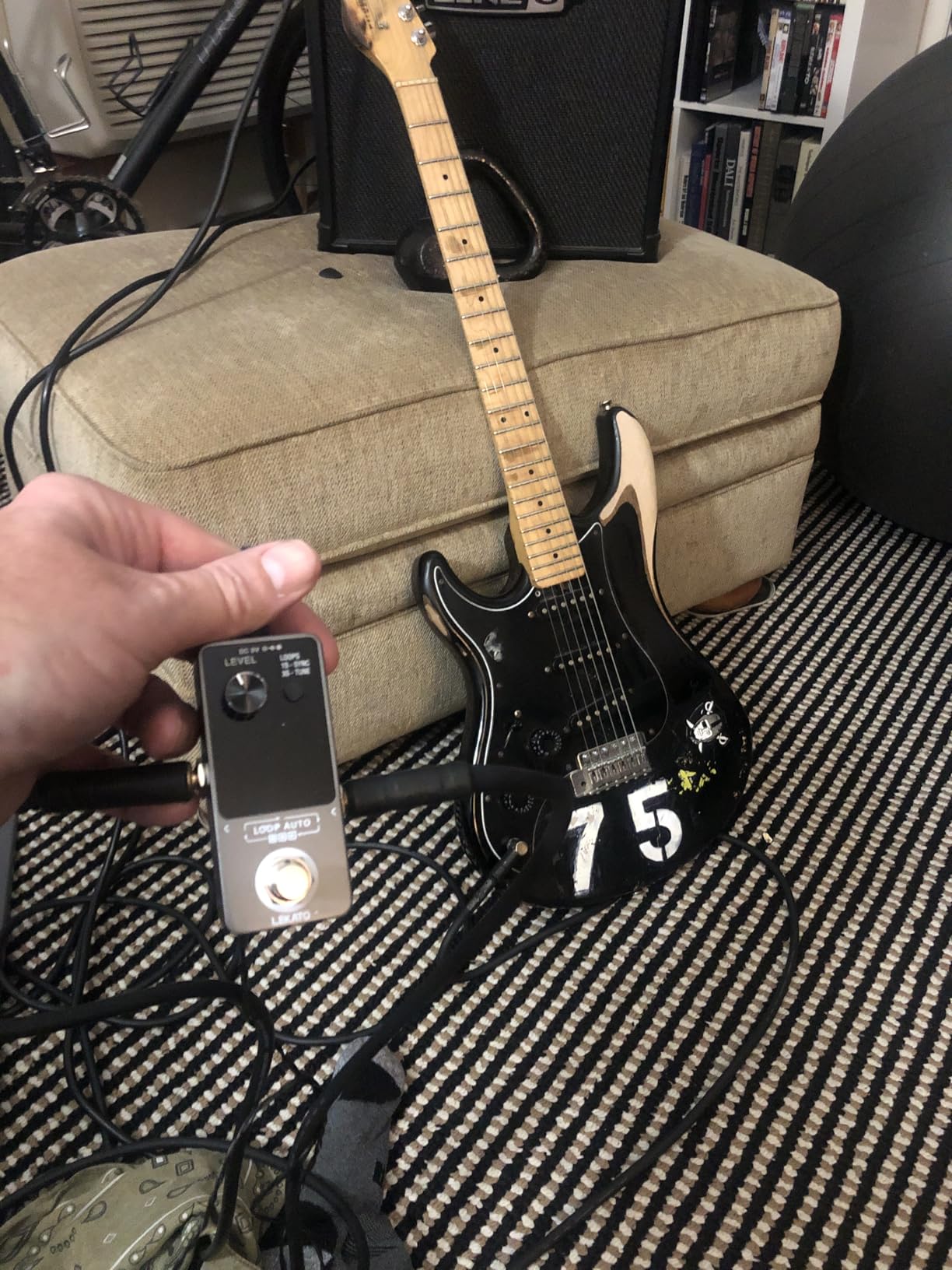 LEKATO Looper Pedal, Guitar Looper Pedal for Electric Guitar & Bass Loop Pedal with SYNC & Tuner Function Triple Effect Guitar Looper with LED Screen Unlimited Overdubs 3 Loops 18 Minutes Record Time customer photo 1