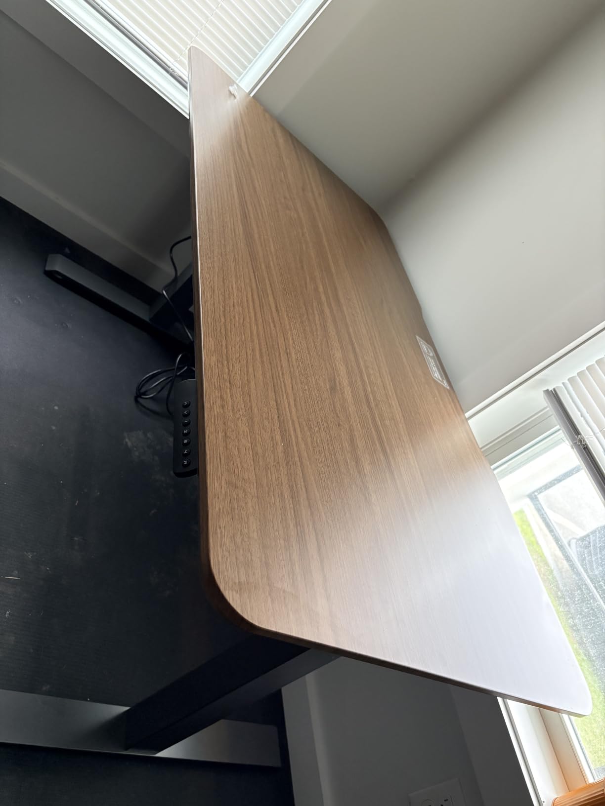 VariDesk Classic Electric Standing Desk - VariDesk Height Adjustable Sit/Stand Desk - Dual Motor with Memory Presets, Stable T-Style Legs - Gaming or Home Office Workstation - 72x30, Reclaimed Wood customer photo 1
