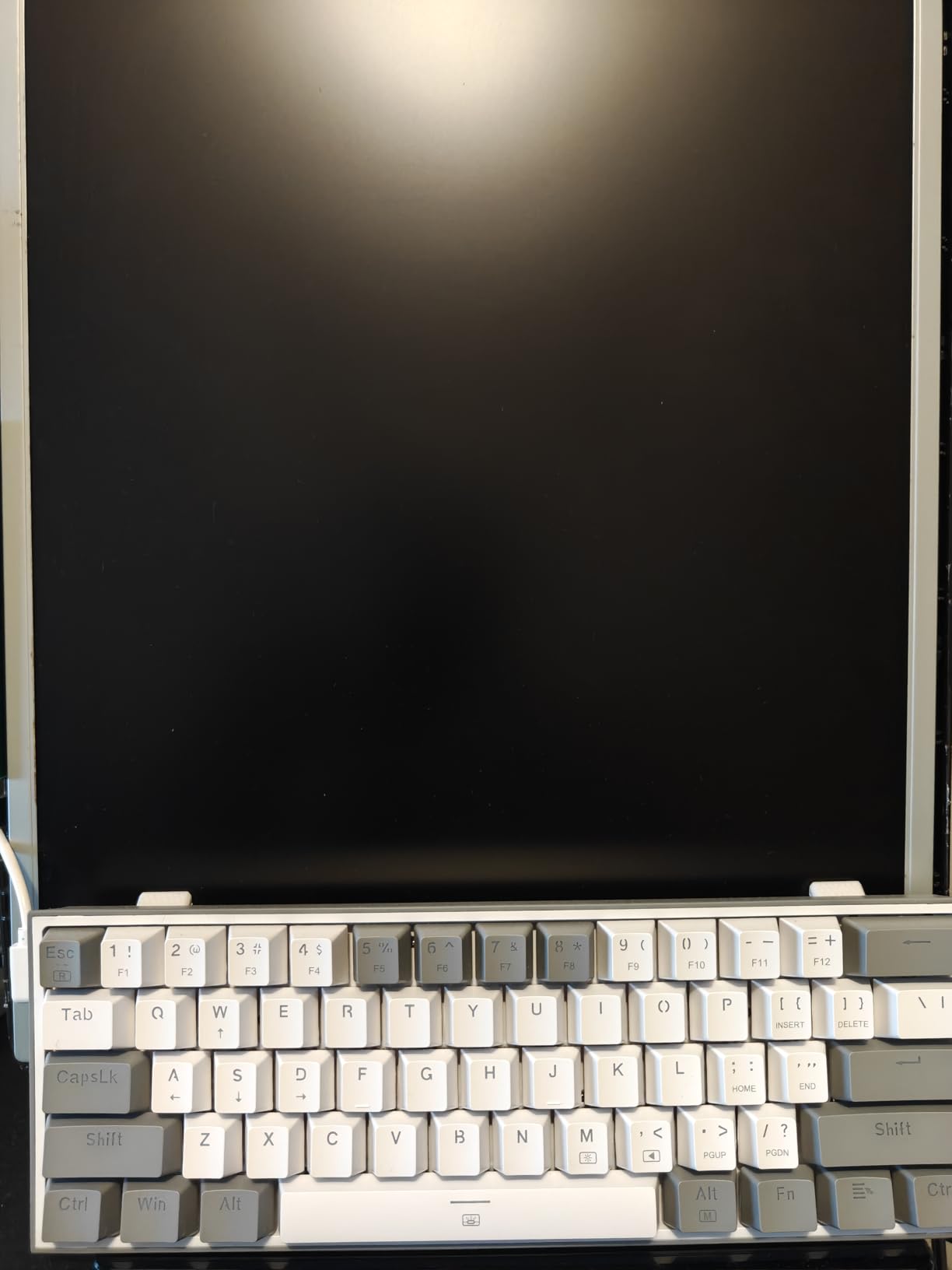 Redragon K617 Fizz 60% Wired RGB Gaming Keyboard, 61 Keys Hot-Swap Compact Mechanical Keyboard w/White and Grey Color Keycaps, Linear Red Switch, Pro Driver/Software Supported customer photo 1