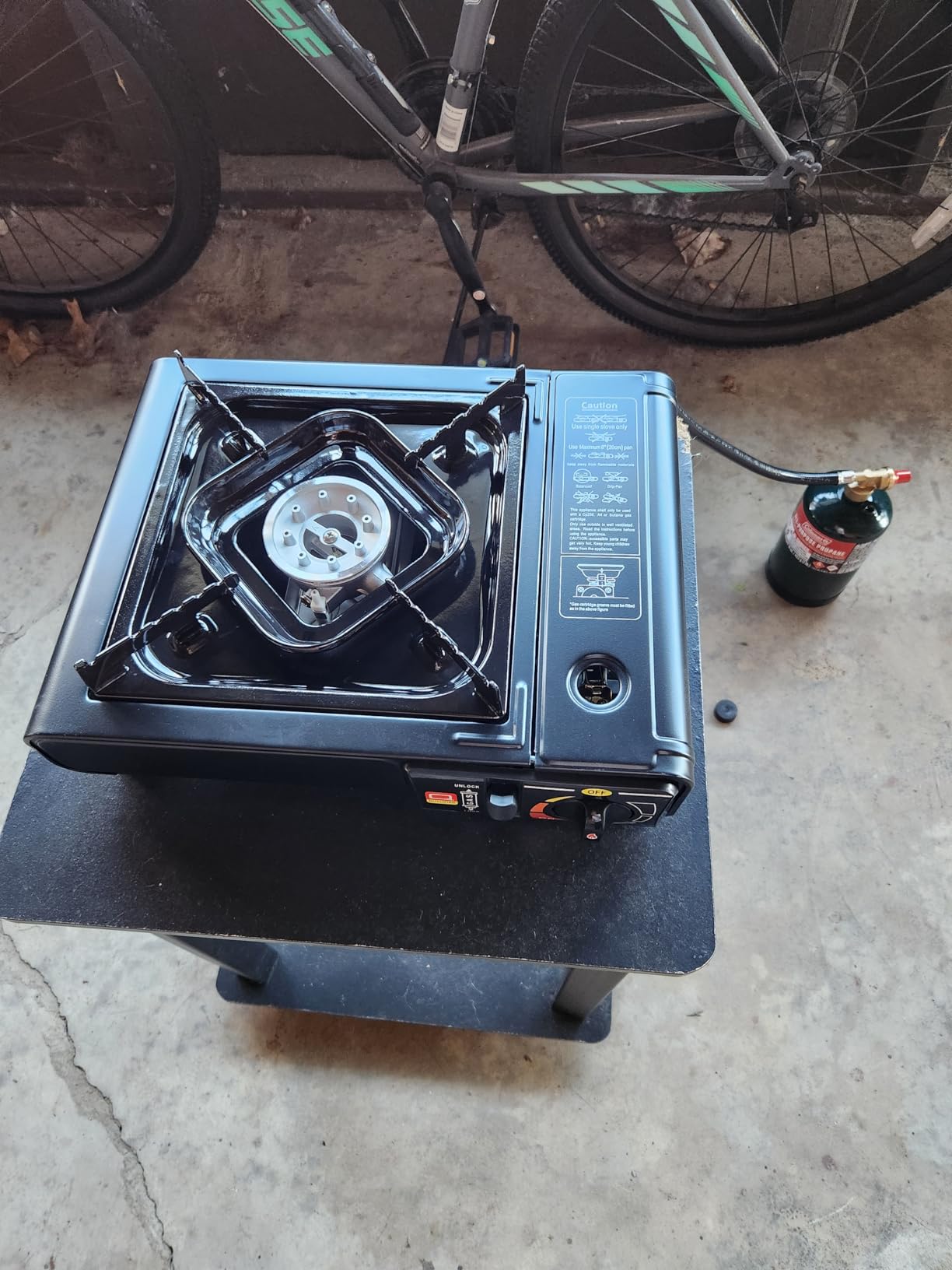 SHINESTAR 7800 BTU Dual Fuel Camping Stove, Propane Portable Gas Stove | Propane or Butane Camp Stove with Adjustable Heat Dial, Carry Case & Propane Adapter Hose,for Outdoor Cooking and Emergencies customer photo 1