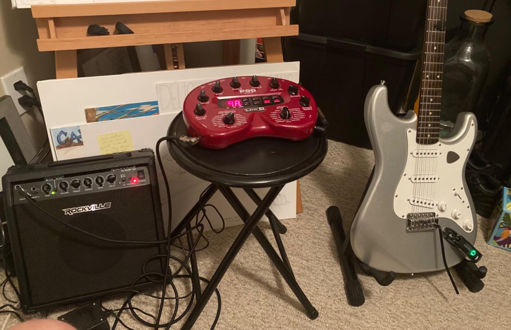 Rockville G-AMP 20W Guitar Amplifier Combo with Bluetooth, Delay, Dual Guitar Inputs, Clean/Overdrive, EQ Controls, Portable for Practice and Small Gigs customer photo 1