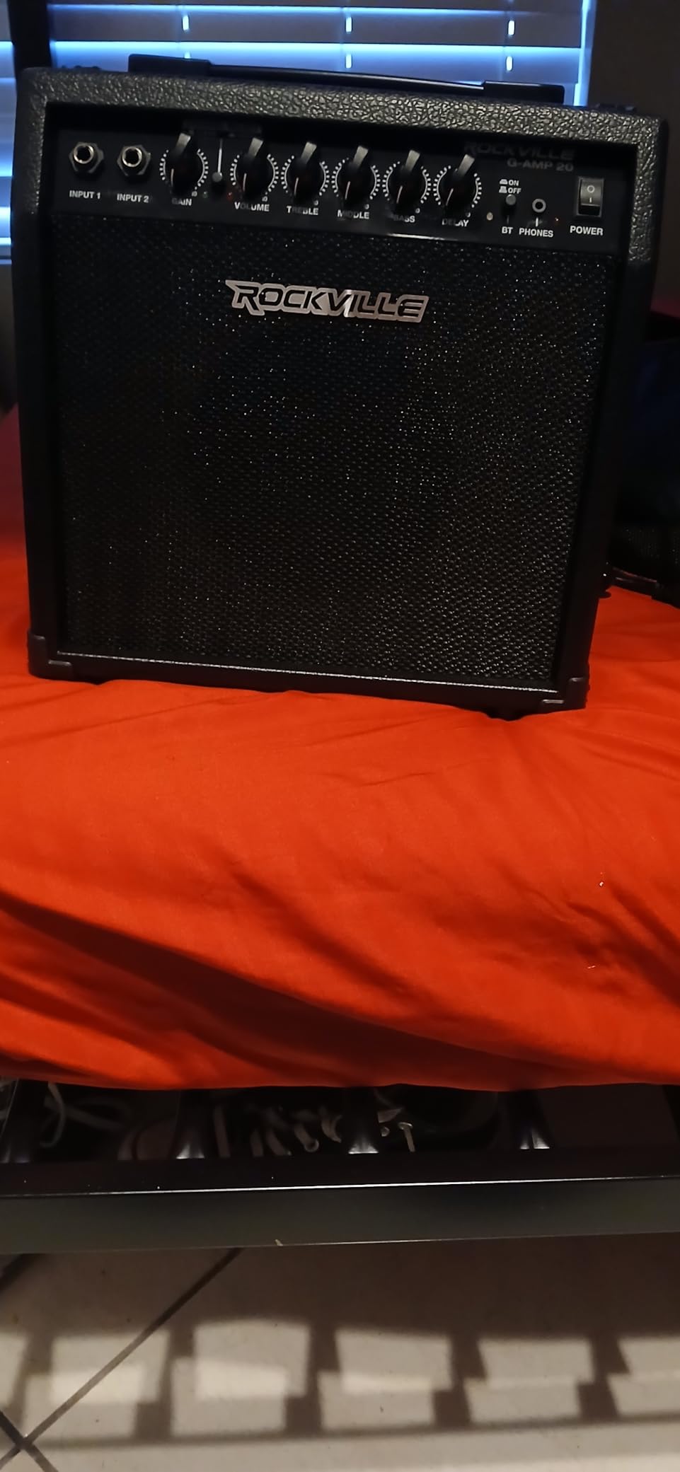 Rockville G-AMP 20W Guitar Amplifier Combo with Bluetooth, Delay, Dual Guitar Inputs, Clean/Overdrive, EQ Controls, Portable for Practice and Small Gigs customer photo 2