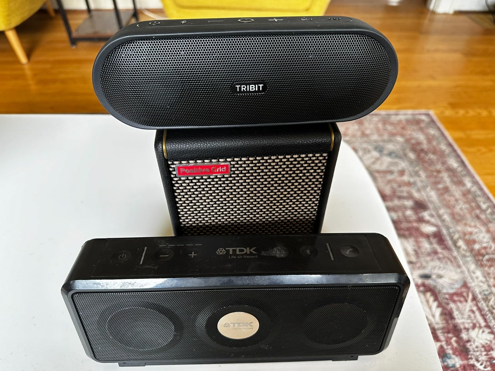 Positive Grid Spark MINI 10W Small Smart Guitar Amp & Bluetooth Speaker | Portable Sound for Guitar Playing at Home or On the Go | Black | Portable amp & Bluetooth speaker for electric, acoustic & bass. 100k+ tones, Spark AI, Smart Jam, up to 8-hr battery. customer photo 2