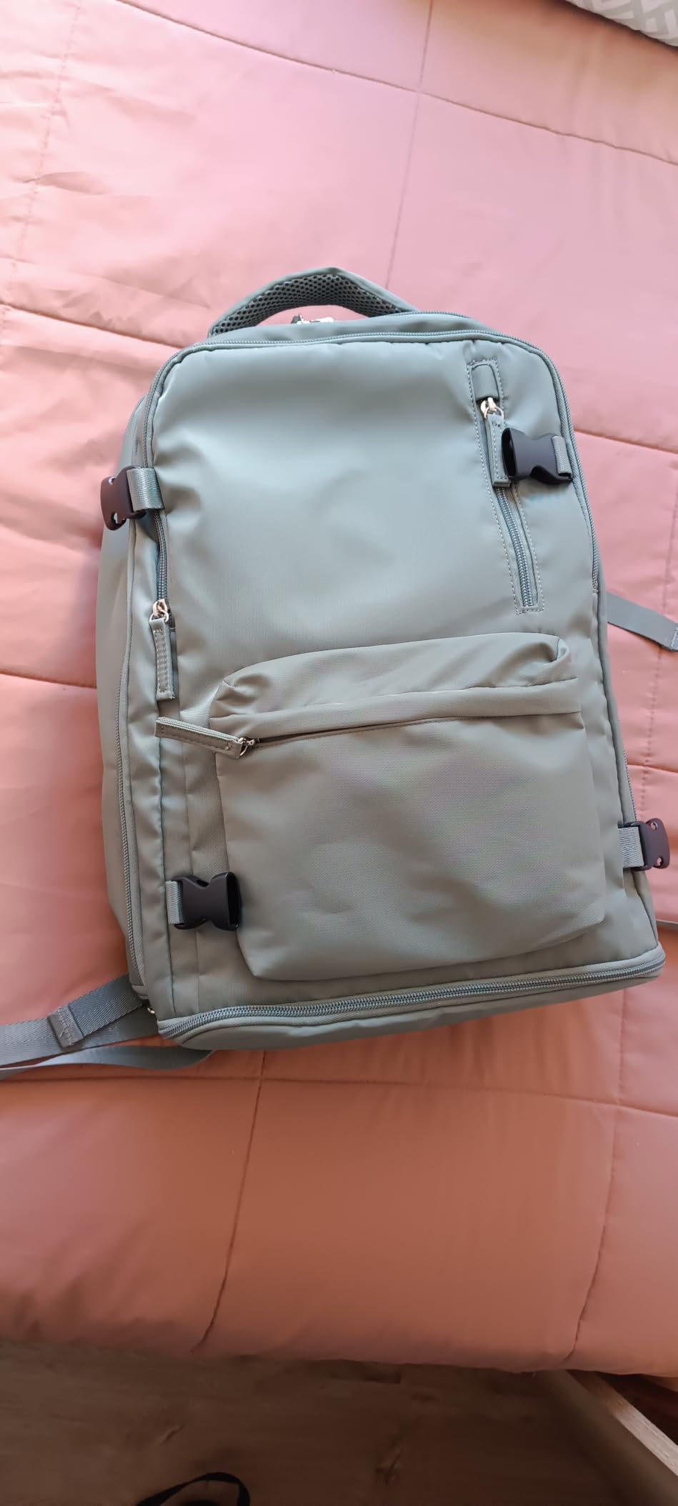 Large Carry on Travel Backpack Women Men, Hiking Gym Waterproof Outdoor Sports Rucksack Casual Daypack Laptop Backpack Personal item Travel Bag Airplane Essentials Spirit Airline Flight Approved, Black customer photo 1