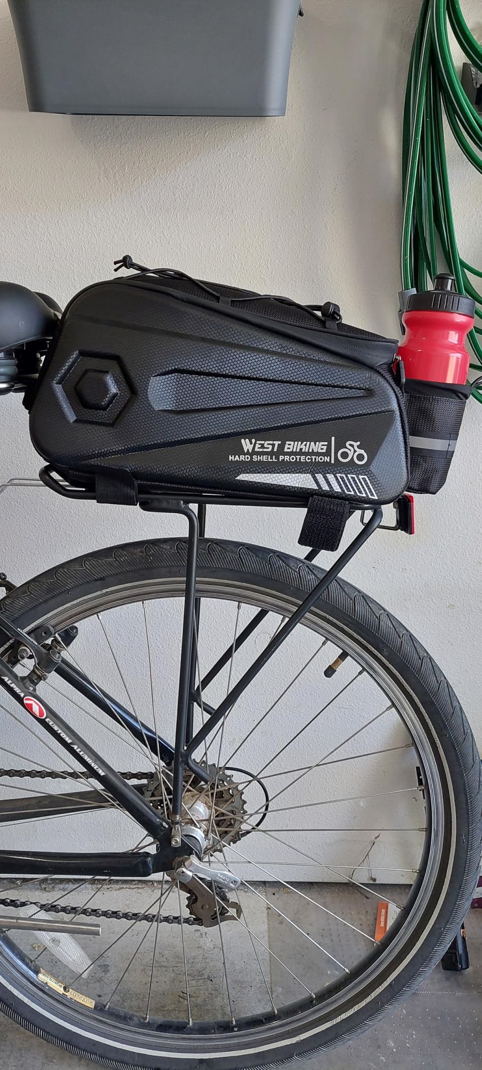 West Biking Bike Rear Seat Bag, Double Water Resistant, Zipper, Bicycle Trunk Pannier, 8.6L Capacity Waterproof Backseat Carrier Cargo Pouch with Strap & Rain Cover For Cycling customer photo 1