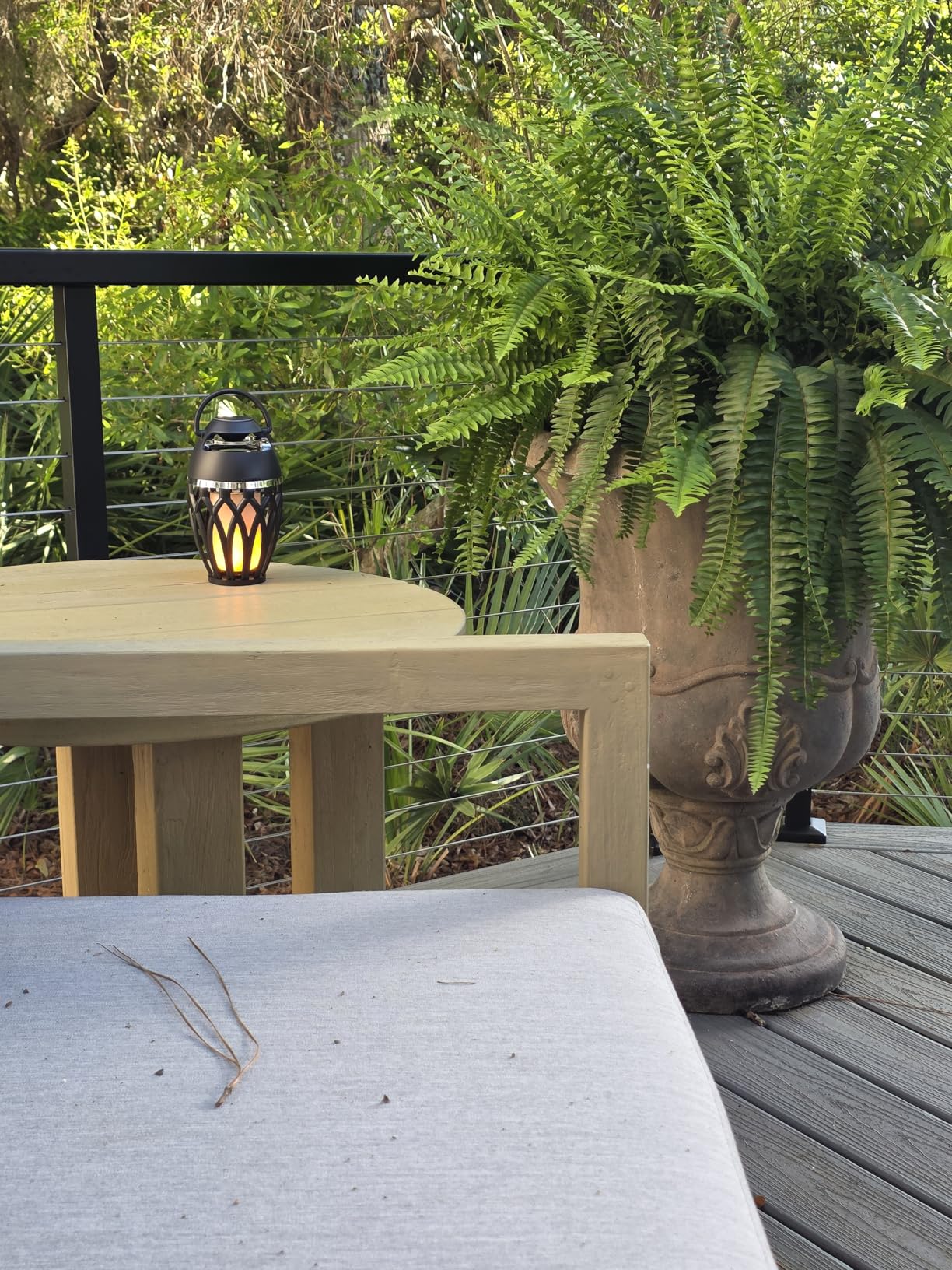 2 Pack Outdoor Bluetooth Speakers with Flame Flickers Light IP5X Waterproof | BT 5.0, Wireless Torch Lantern Atmosphere Decor for Patio Yard Pool Party Camp, Housewarming Gifts for Men/Women customer photo 1