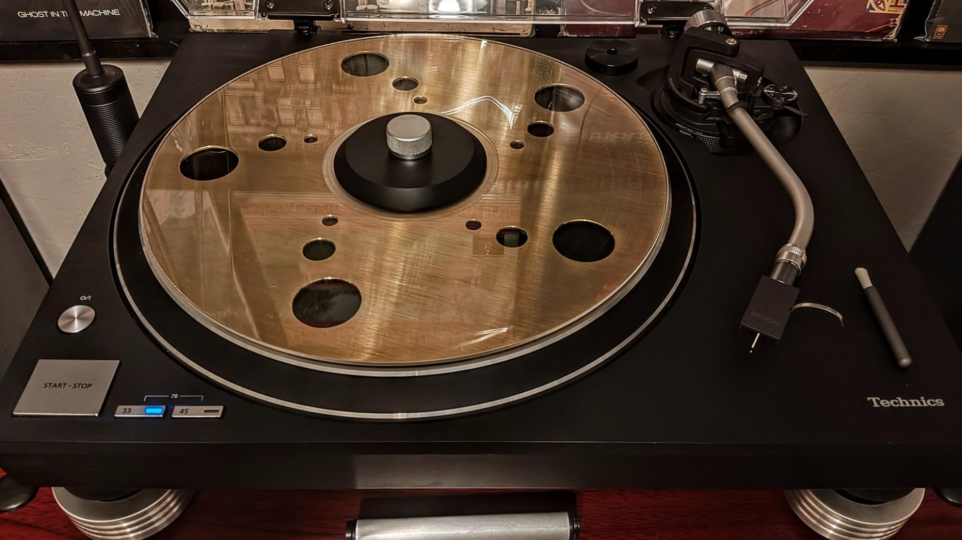 Technics Turntable, Premium Class HiFi Record Player with Coreless Direct Drive, Stable Playback, Audiophile-Grade Cartridge and Auto-Lift Tonearm, Dustcover Included - SL-100C, Black customer photo 2