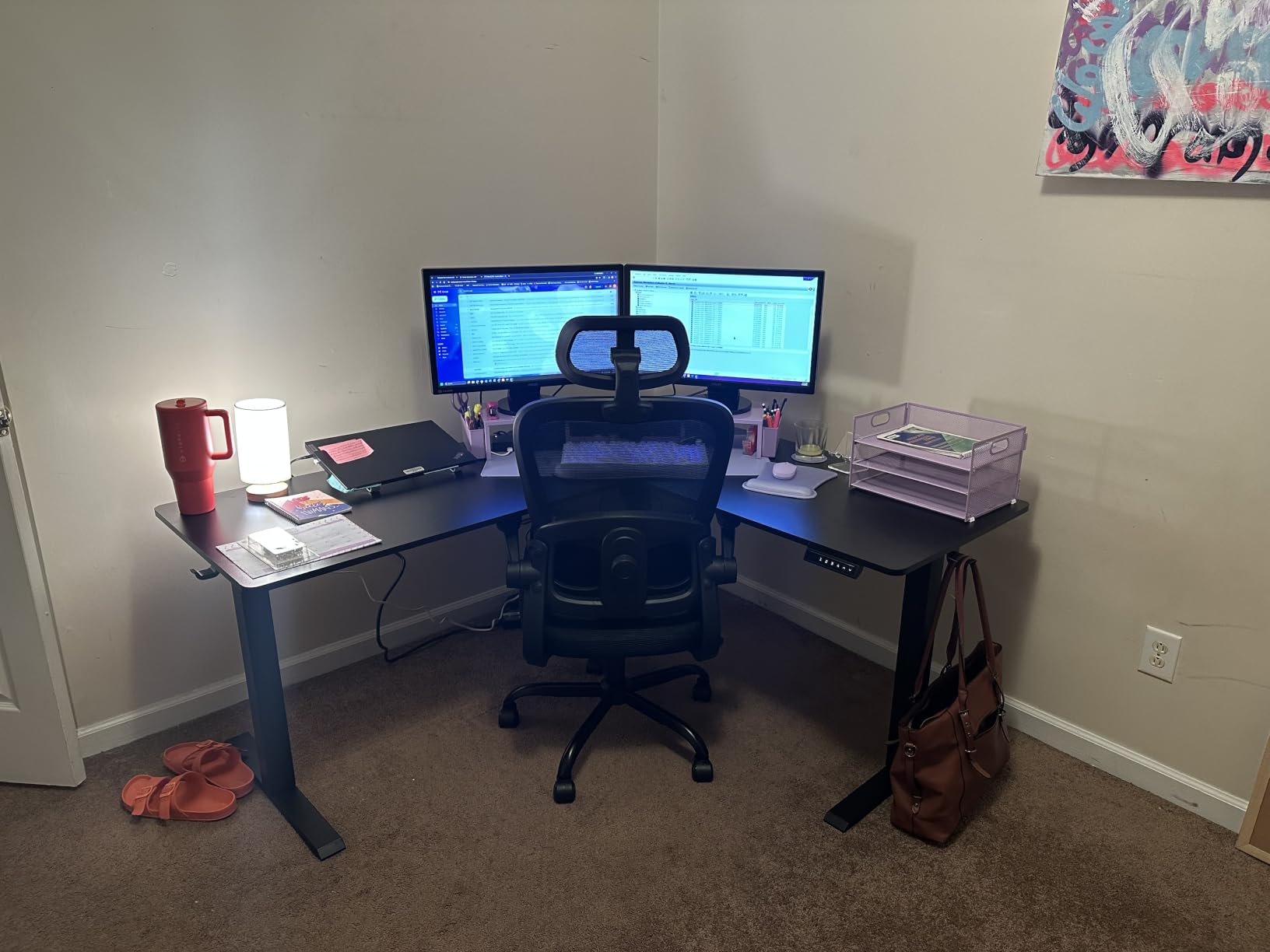ErGear L Shaped Standing Desk, 63