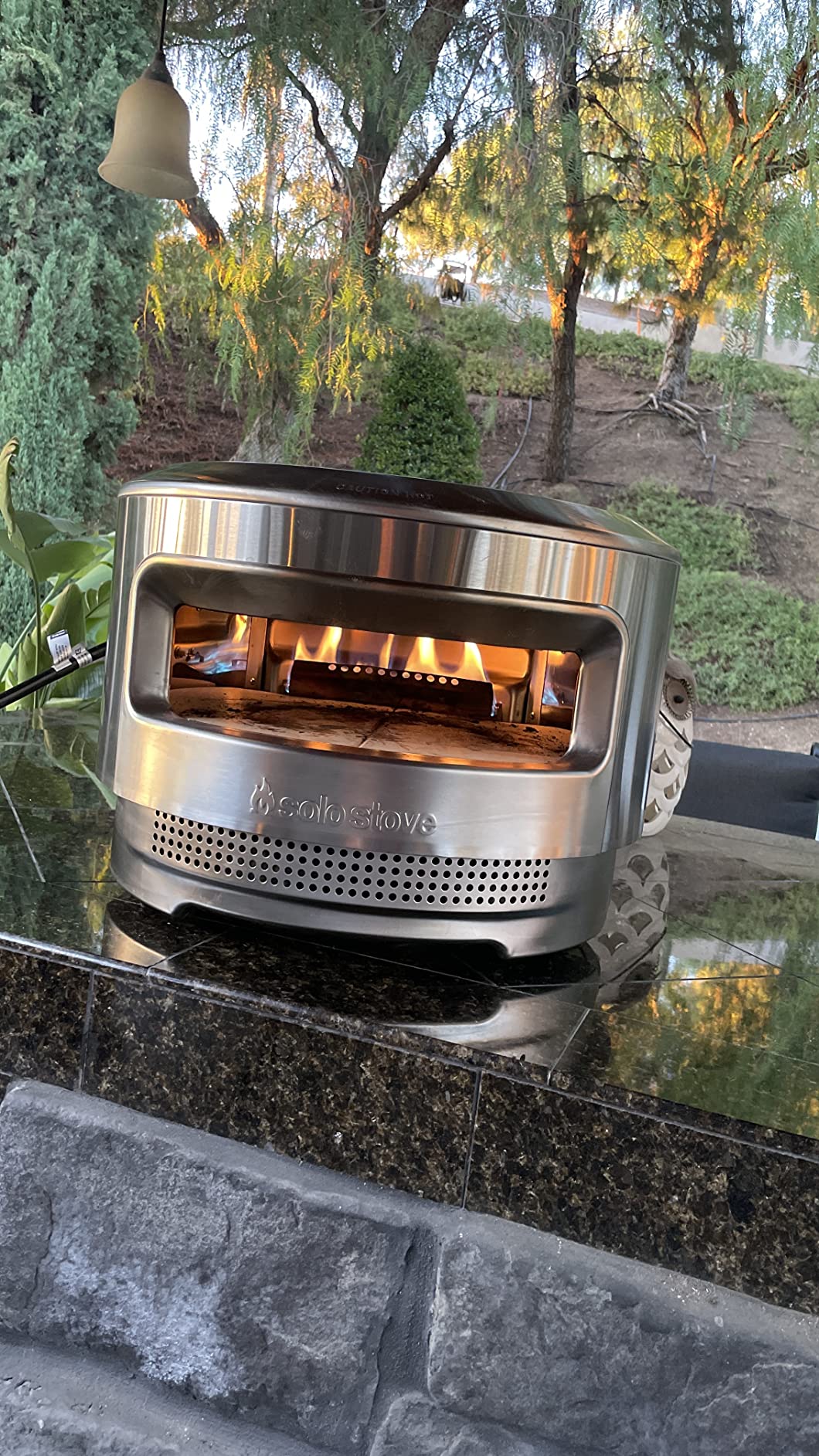 Solo Stove Pi Pizza Oven, Wood & Gas Burner | Incl. Stainless Steel Outdoor Maker, Burning Assembly, Burner, Cordierite Stone (13 mm thick), H: 15.125 in x Dia: 20.5 in, 30.5 lbs, silver customer photo 1