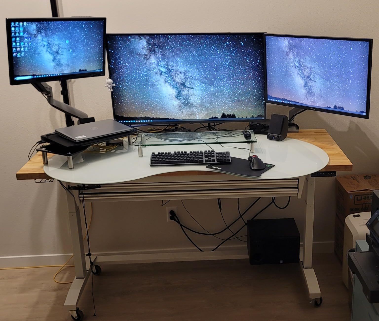 Dual Motor Standing Desk Frame - Height Adjustable Electric Desk Legs, Heavy Duty Sit to Stand Up Desk Base, 4 Memory Settings Controller for Adjustable DIY Desktop, Over 300 lbs Load Capacity customer photo 1