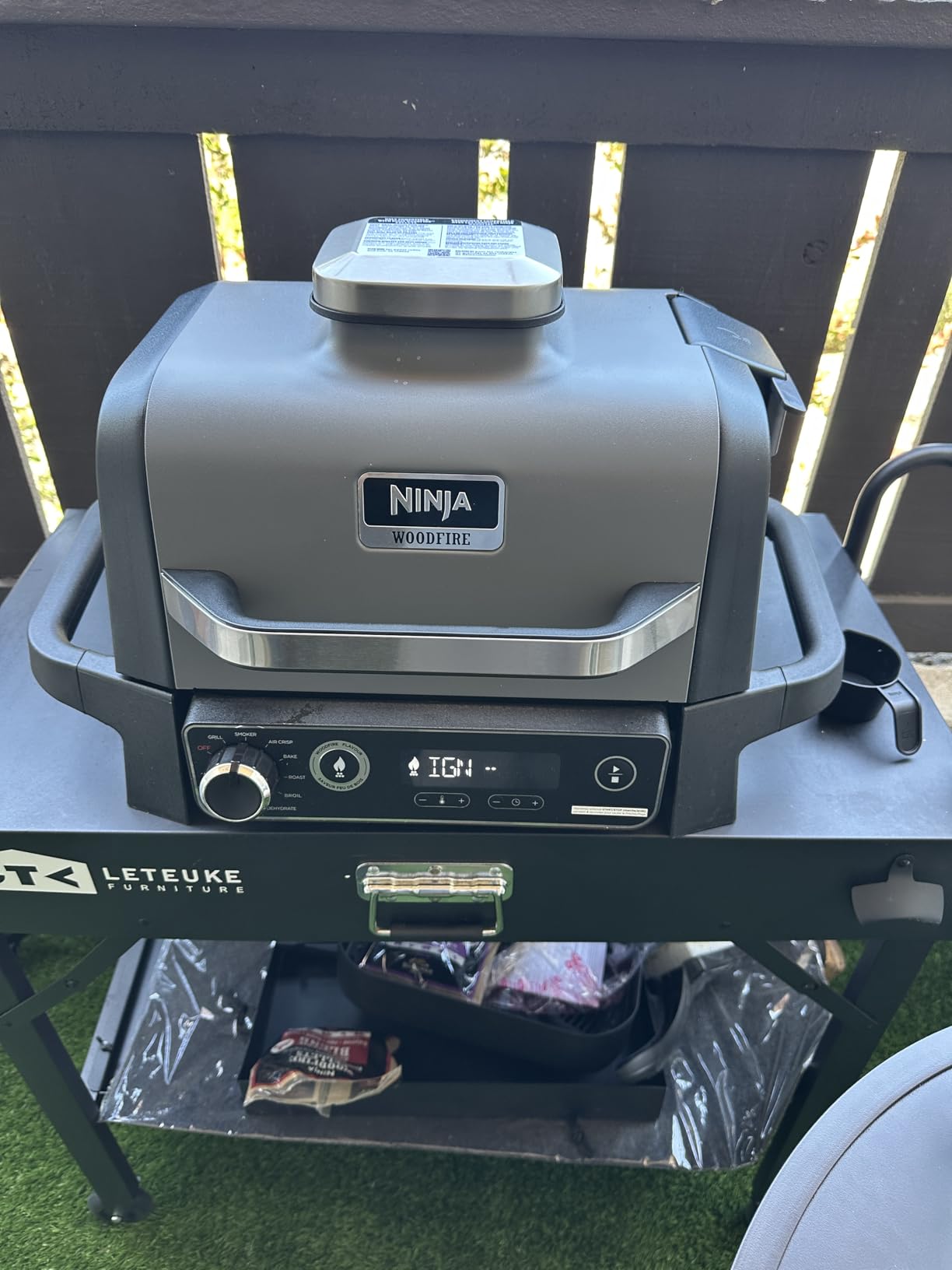Ninja Woodfire Outdoor Grill & Smoker, 7-in-1, Air Fryer, Broil, Grey OG701 customer photo 2