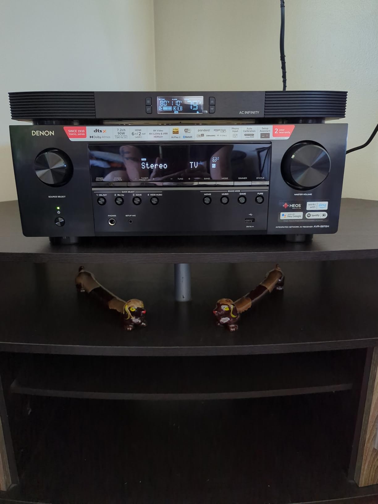 Denon AVR-S970H 7.2 Channel 8K UHD AV Receiver (90W x 7), Wi-Fi, Bluetooth | Built for Gaming, Audio & Video HEOS Multi-Room Streaming, Dolby Atmos, DTS:X, HDR10+, Dolby Vision, Dynamic HDR, HDMI 2.1 customer photo 2