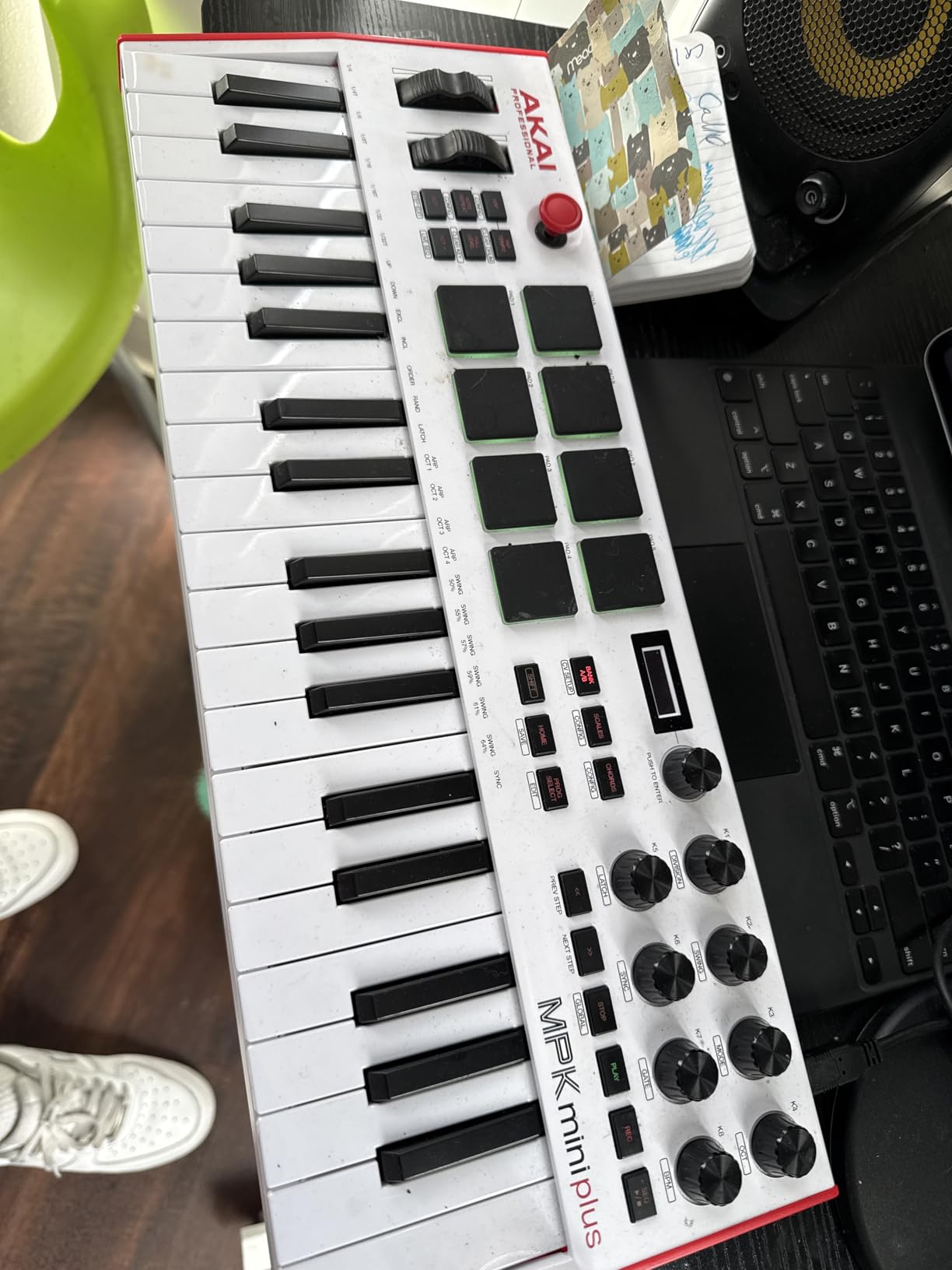 Akai Professional MPK Mini Plus 37-Key USB MIDI Keyboard Controller | Velocity-Sensitive Mini Keys, 8 MPC Pads, 64 Step Sequencer, MIDI/CV/Gate I/O, Software Suite Included, for Beat Makers customer photo 1