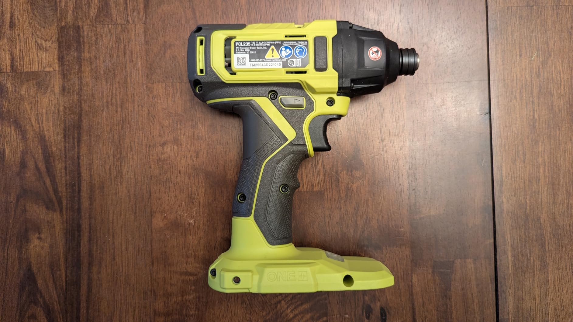 ONE+ 18V Cordless 1/4 in. Impact Driver - 1,800 in-lbs Torque, 0-3,400 IPM, Tool Only (Battery Not Included) - PCL235B customer photo 1