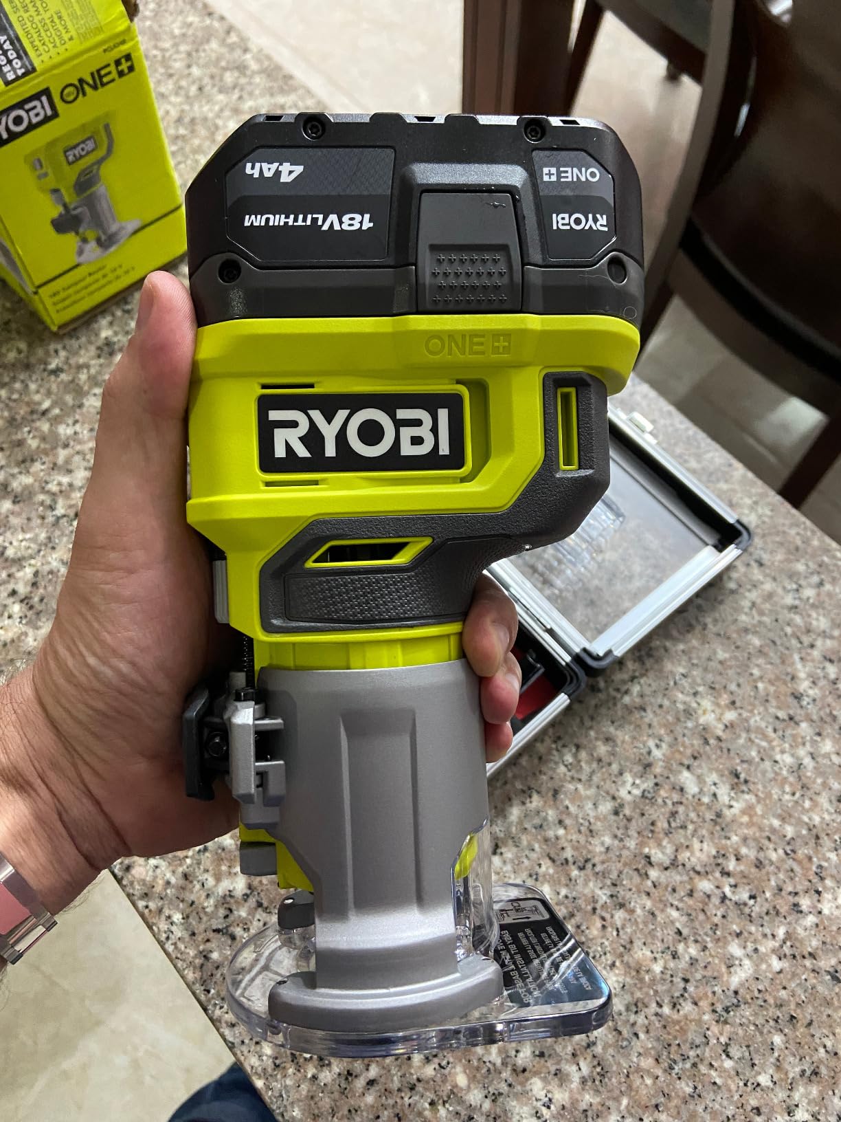 RYOBI ONE+ 18V Cordless Compact Fixed Base Router Tool Only (PCL424B) - Battery and Charger Sold Separately customer photo 1