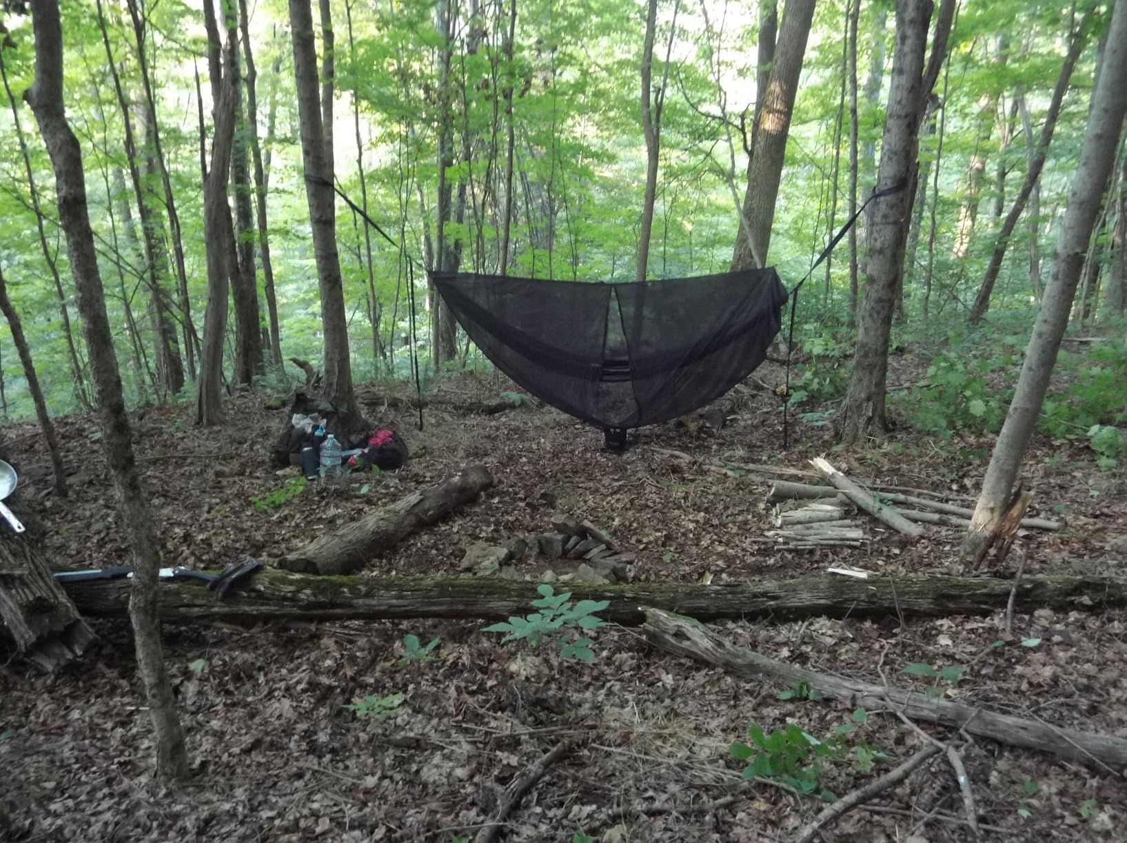 ENO TravelNest Hammock & Straps Combo - Portable Hiking and Camping Hammock with Straps Included - Travel Hammock for Camping, Hiking, Backpacking, a Festival, or The Beach - Marine customer photo 2