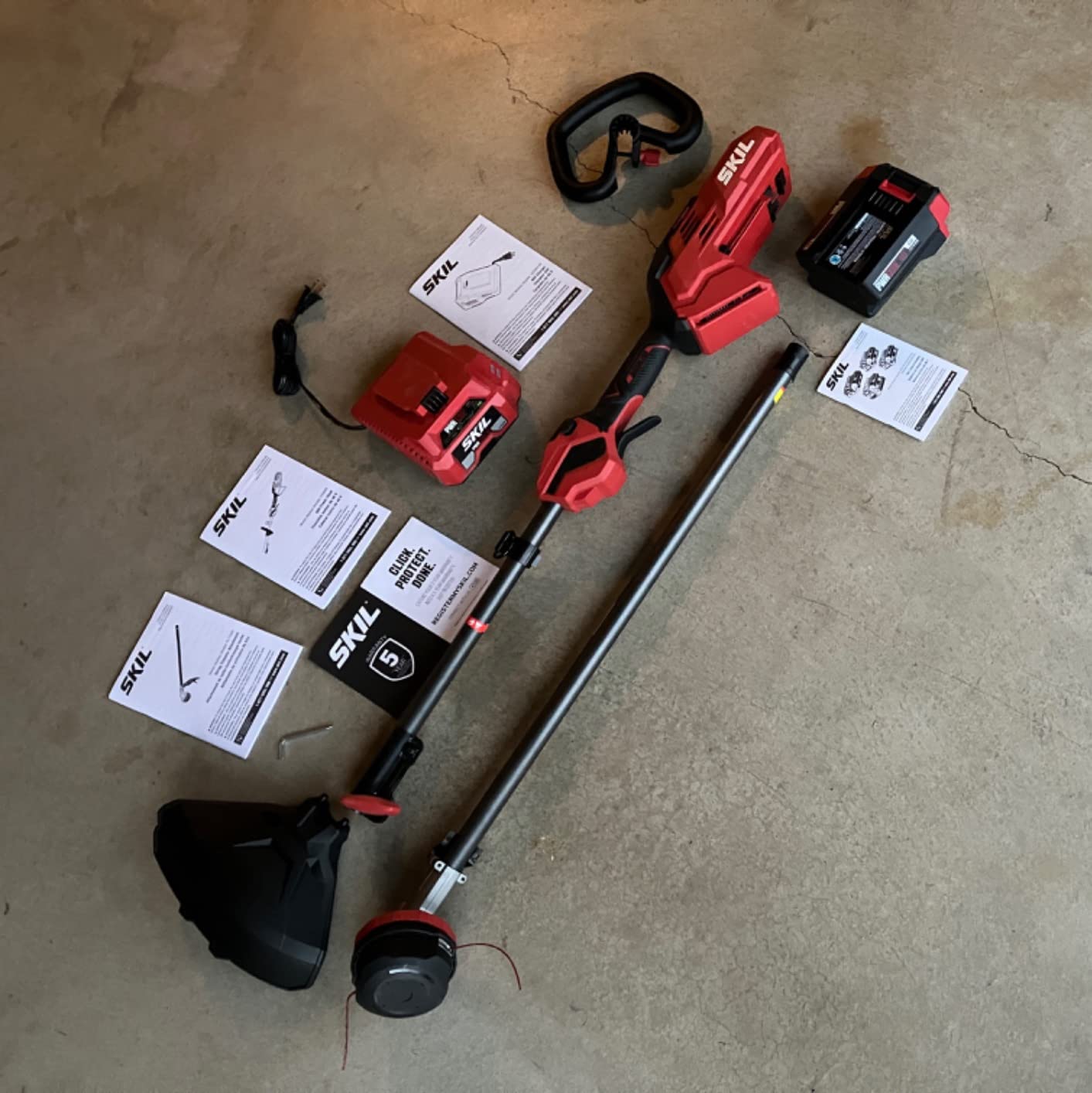 SKIL PWR CORE 40 Brushless 40V Multi-Head System, 16-Inch String Trimmer Kit, Cordless Electric Trimmer for Weeds and Grass, Includes 4.0Ah Battery and Charger- PLT1500C-10 customer photo 2