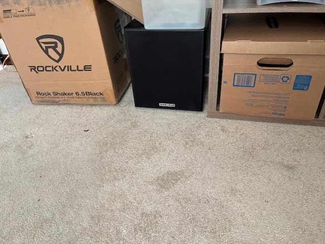 Rock Shaker 6.5 Black 200W Peak/100W RMS Powered Home Theater Subwoofer, Class-D, Adjustable Crossover, 20Hz-200Hz, Compact Design, for Movies and Music customer photo 1