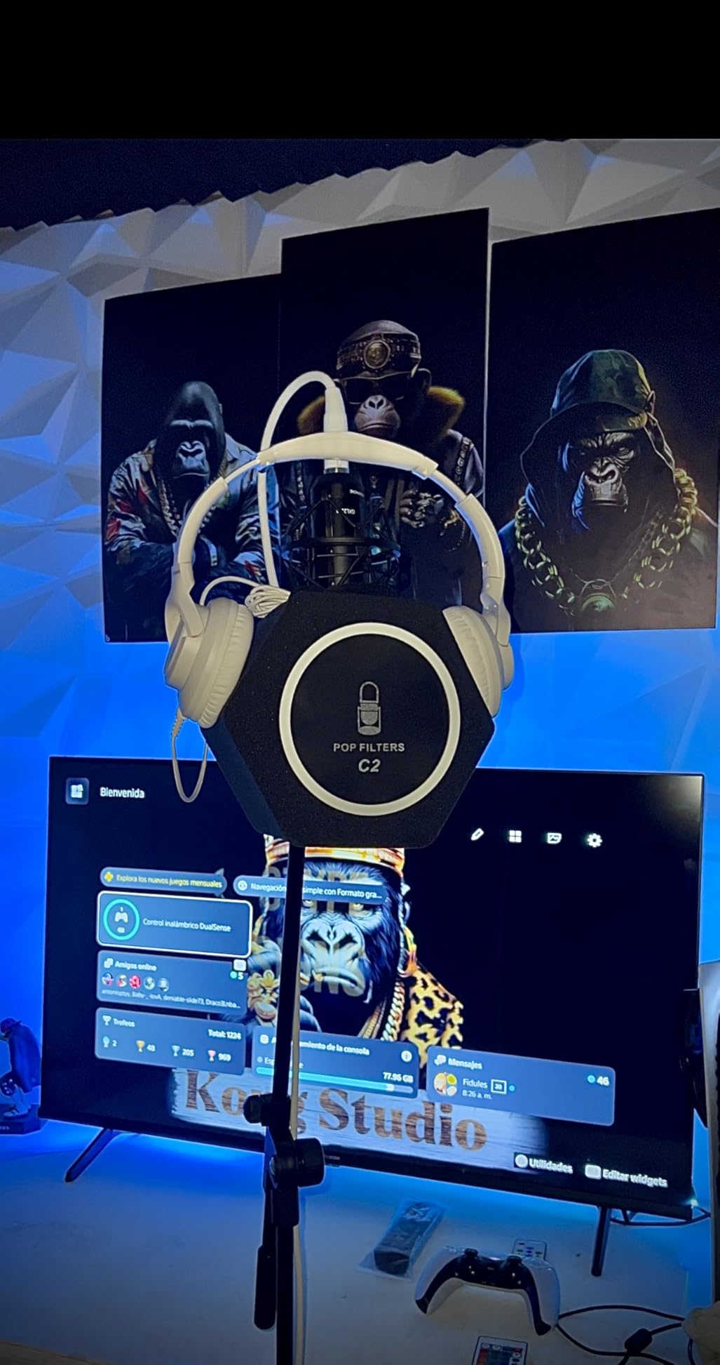 Professional Microphone Isolation Ball Shield - Superior Noise Cancellation with Pop Filter and High-Density Sound Absorbing Foam - Studio Quality Recording customer photo 1