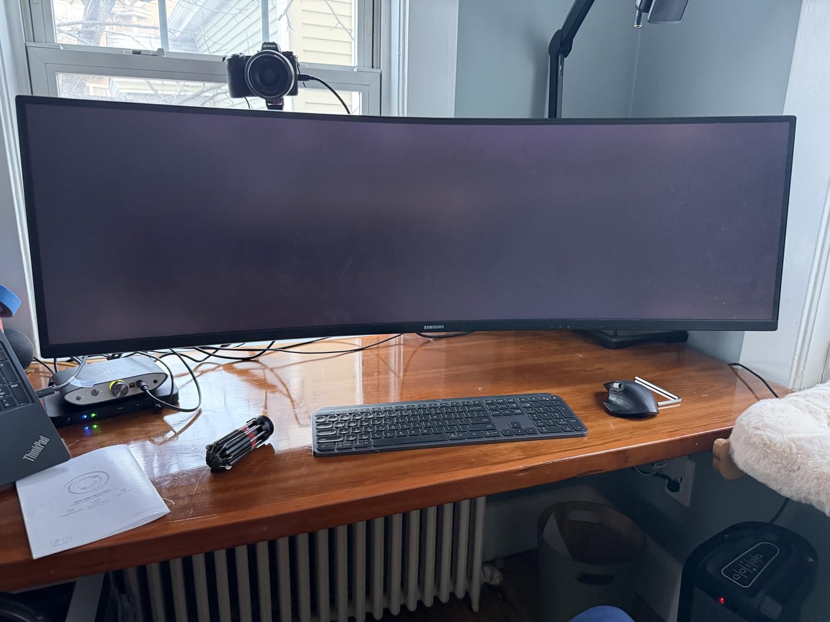 VIVO Premium Aluminum Heavy Duty Monitor Arm for Ultrawide Screens up to 49 inches and 44 lbs, Single Wall Mount, Pneumatic Height, Max VESA 100x100, Black, MOUNT-V101G1 customer photo 1
