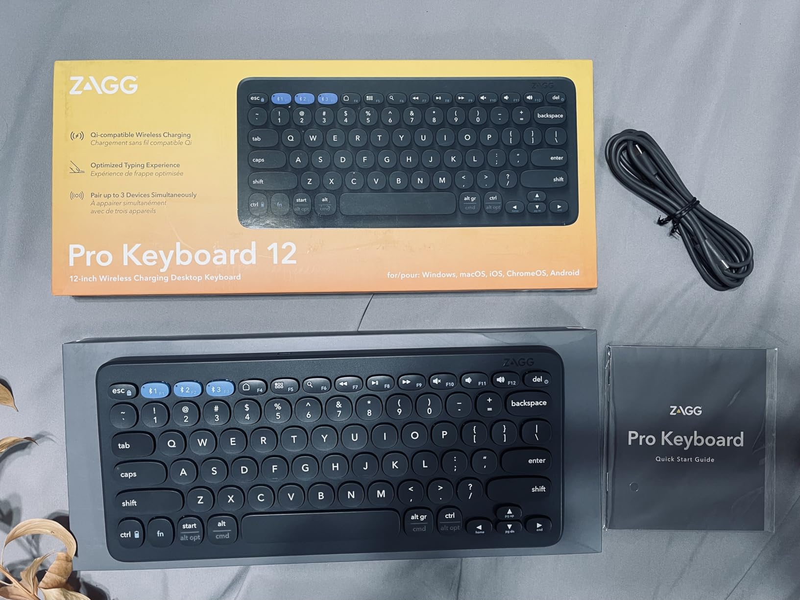 ZAGG Pro Keyboard 15 - Mid-Size Wireless Charging Desktop Keyboard - Multi-Device Pairing customer photo 1