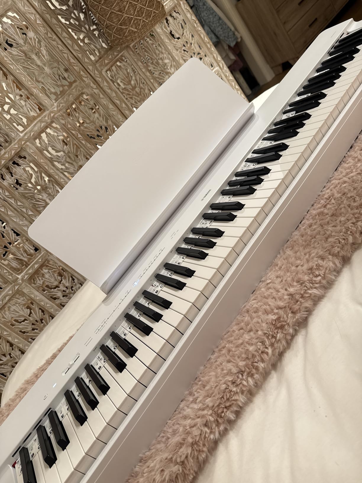 Yamaha P225 88-Key Digital Piano with Weighted Keys, Portable Design, Built-In Speakers, Yamaha CFX Tones, 192-Note Polyphony, Includes Music Rest and Sustain Switch (Black) customer photo 1
